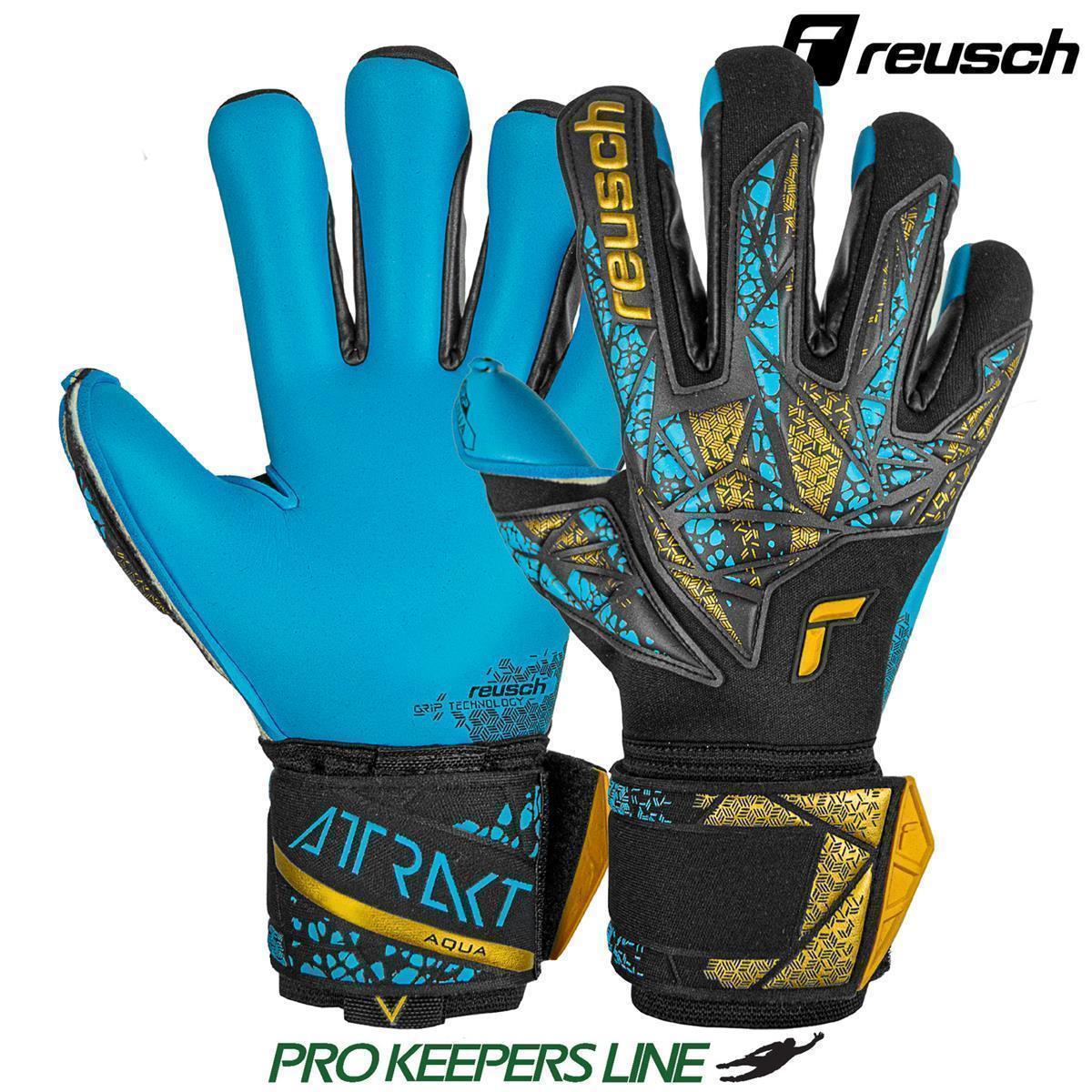 REUSCH ATTRAKT AQUA FINGER SUPPORT BLACK/GOLD/AQUA