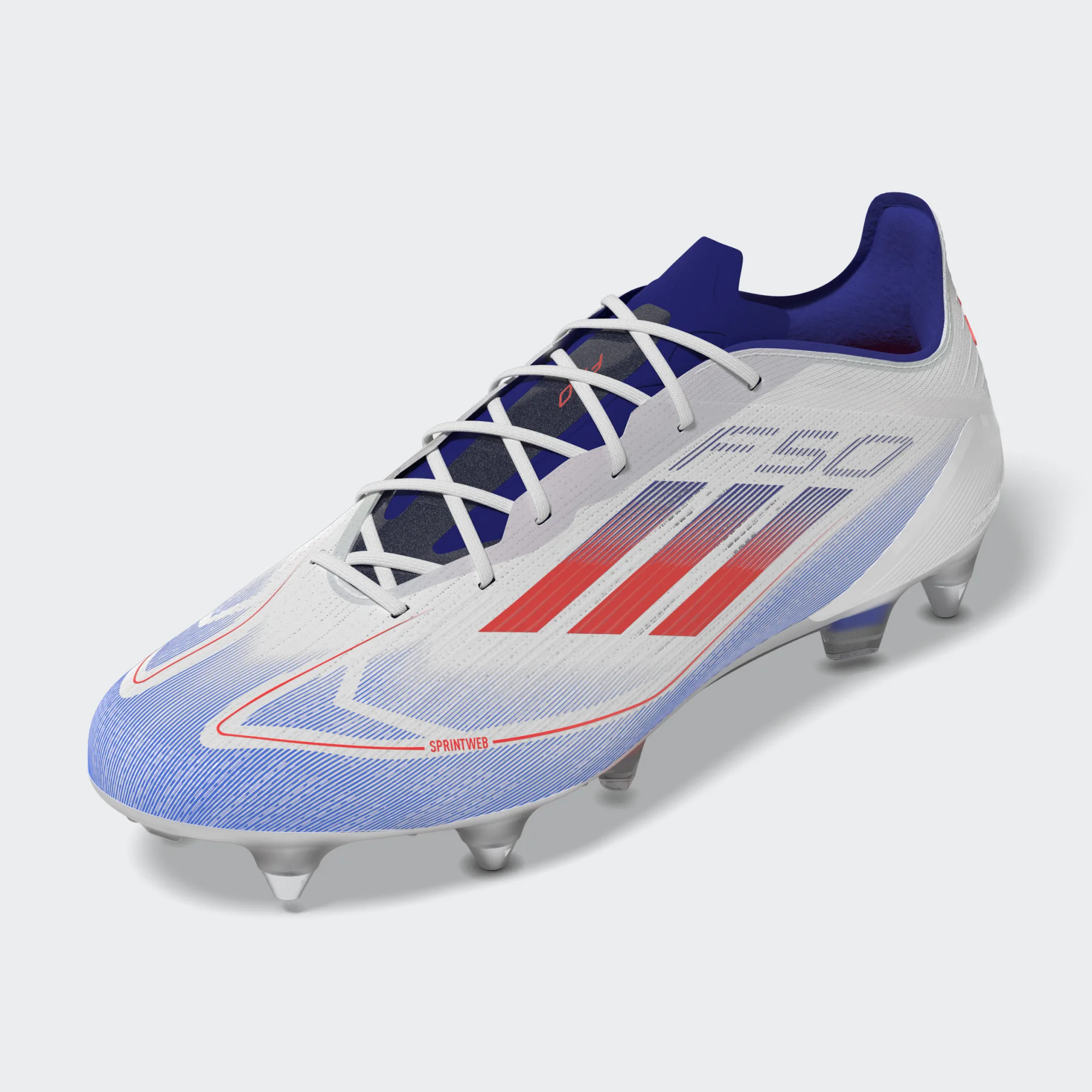 ADIDAS F50 ELITE SG WHITE/SOLAR RED/LUCID BLUE