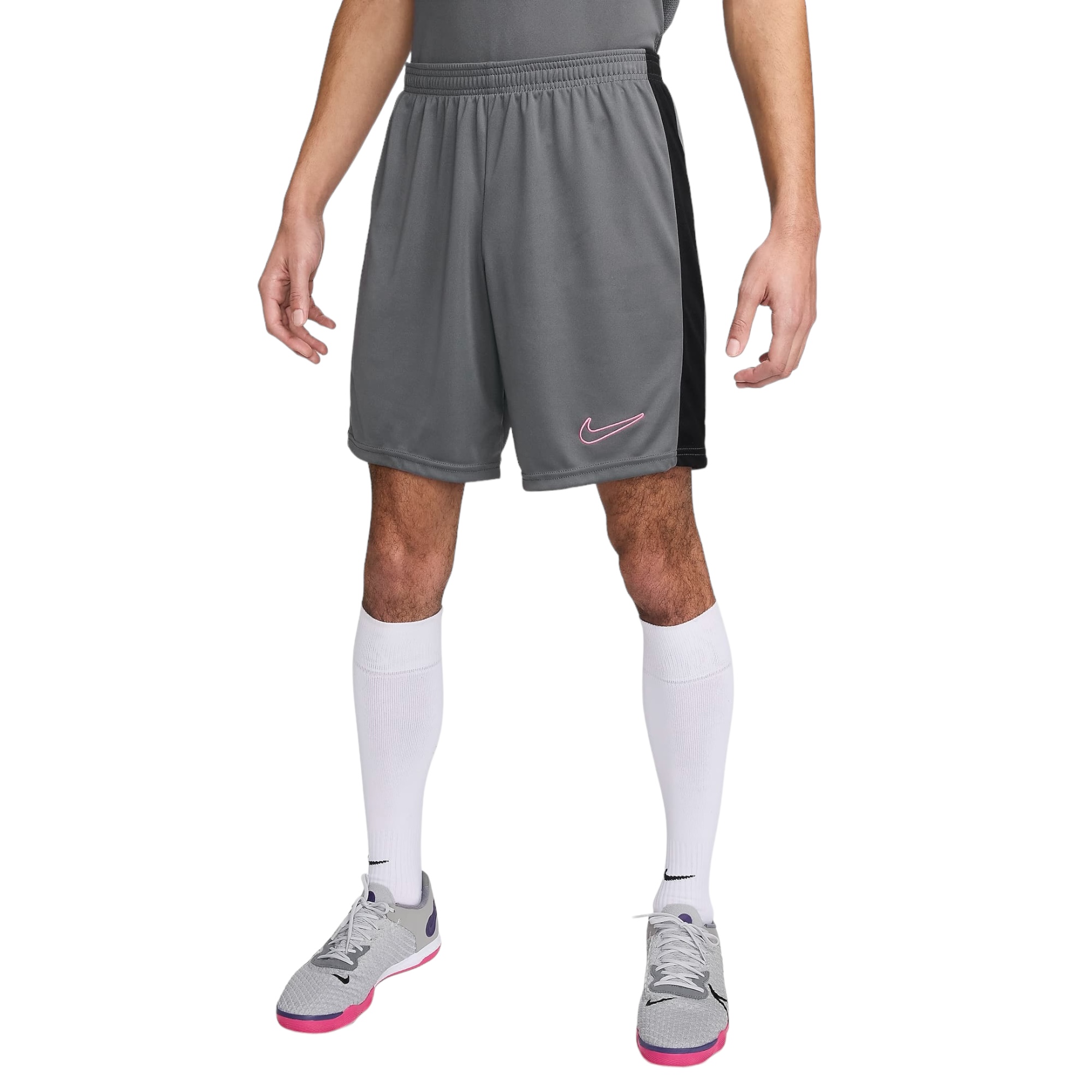 NIKE ACADEMY MEN S DRI FIT SHORT GREY BLACK SUNSET L DV9742 069 L