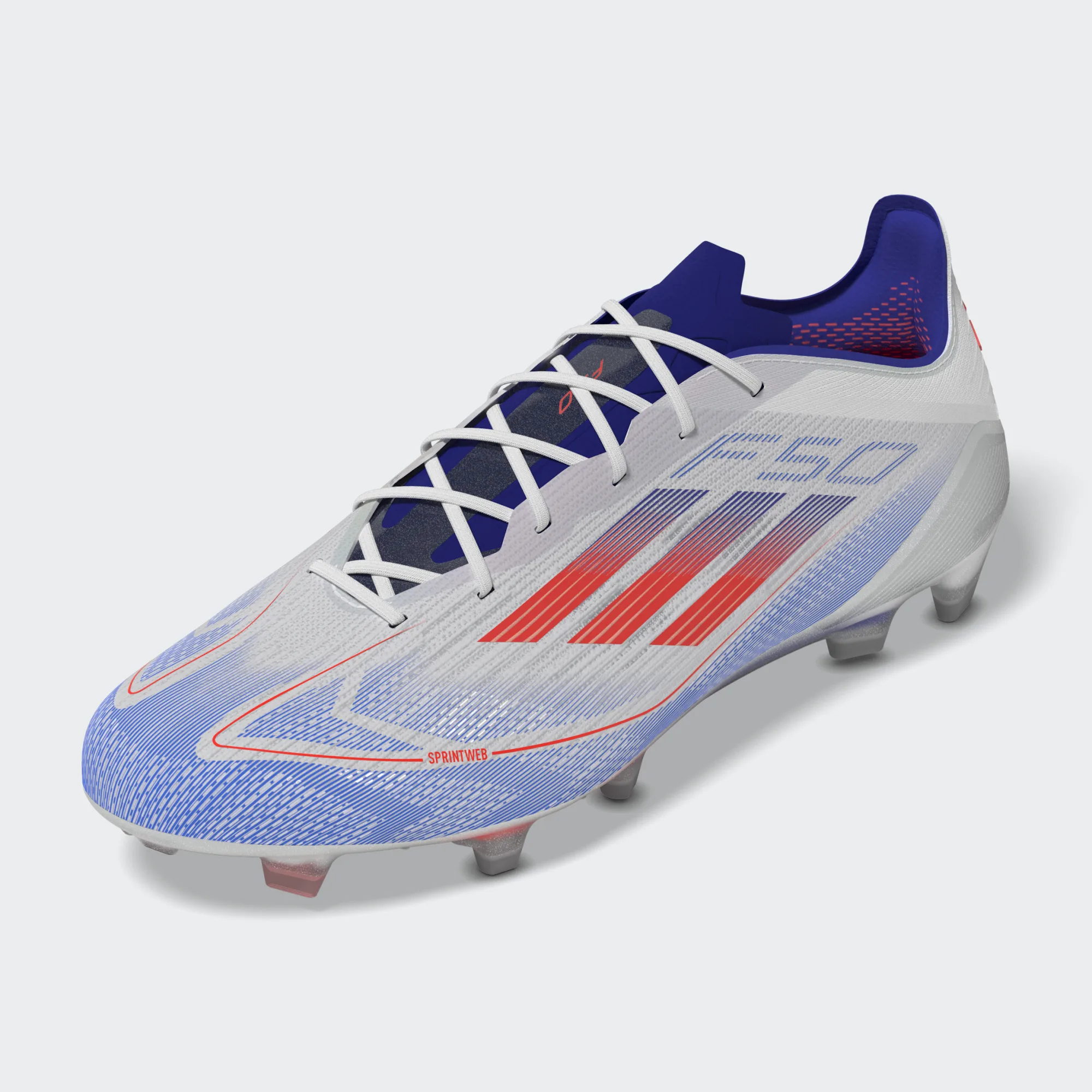 ADIDAS F50 ELITE FG WHITE SOLAR RED LUCID BLUE UK 11 US 11.5 EU 46 IF8818 UK 11 US 11.5 EU 46