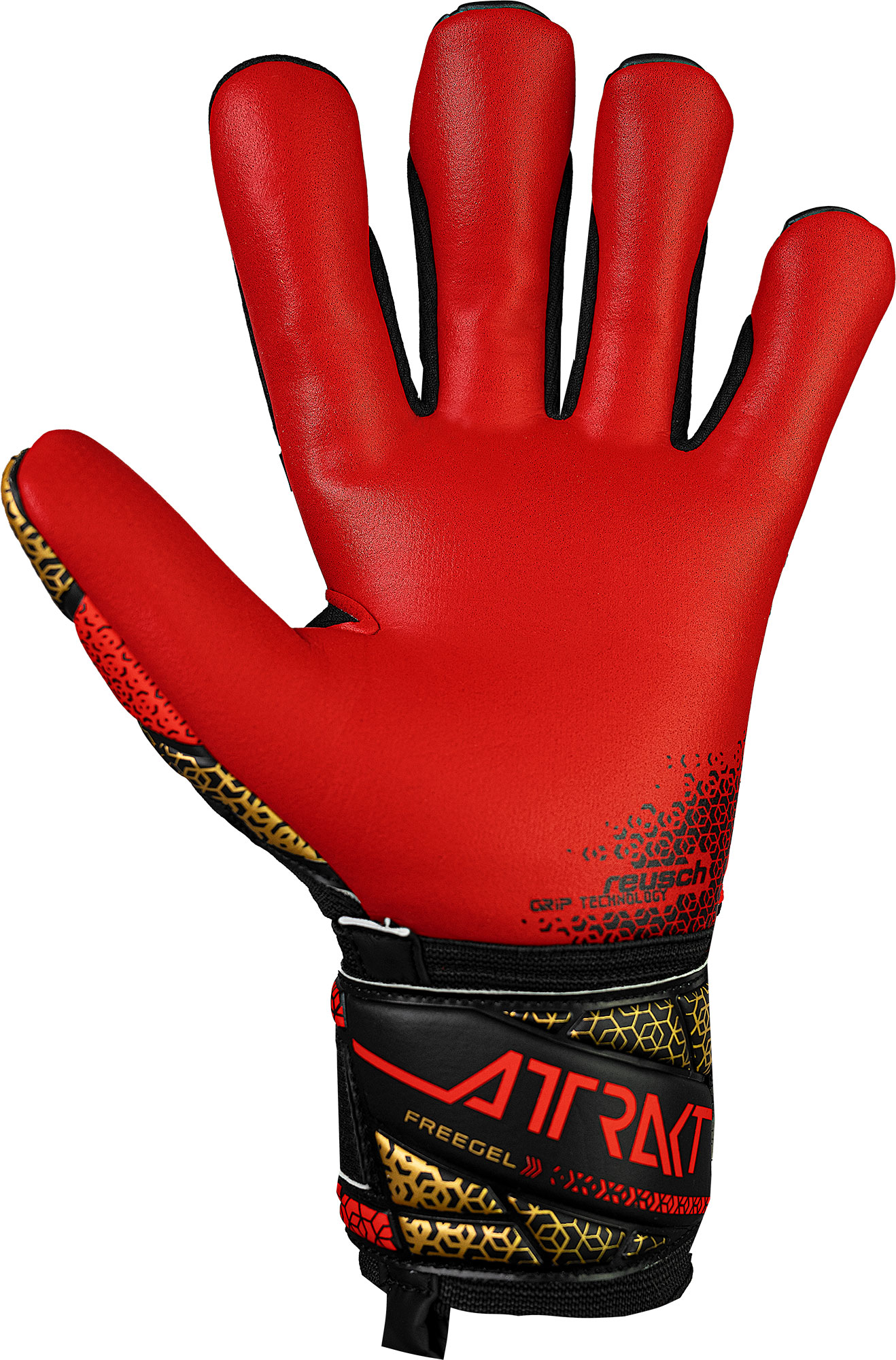 REUSCH ATTRAKT FREEGEL SILVER JUNIOR BLACK/GOLD/FIERY RED JUNIOR