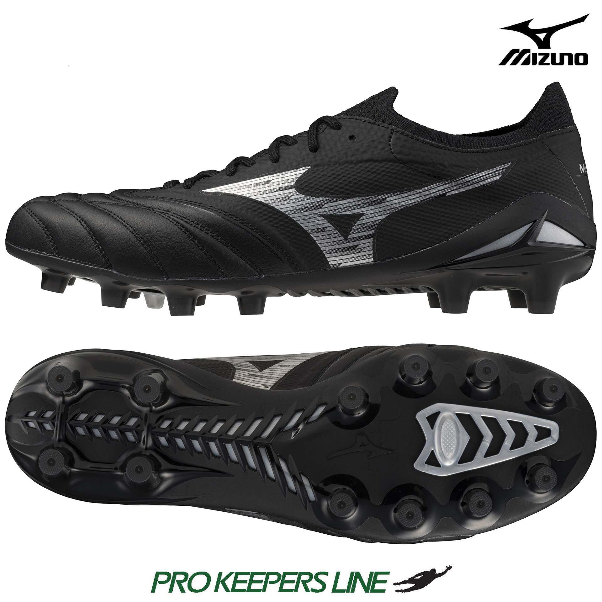 MIZUNO MORELIA NEO IV BETA ELTE MD BLACK GALAXY SILVER