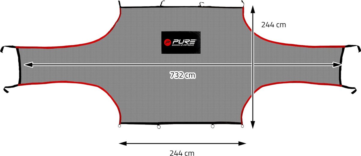 PURE2IMPROVE TARGET TRAINER 732 x 244CM