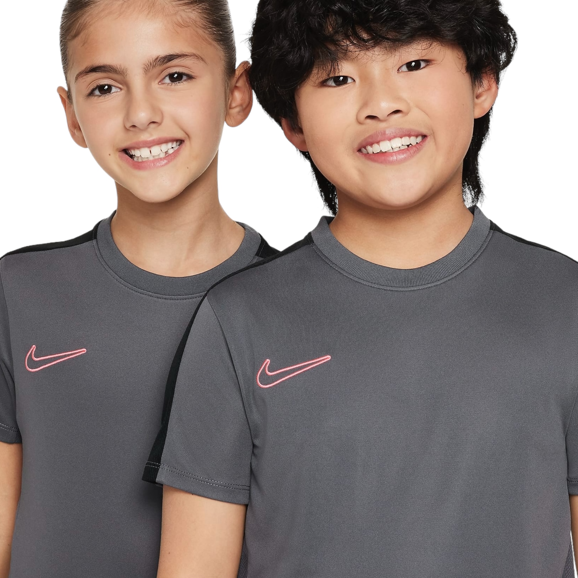 NIKE DRI-FIT ACADEMY23 T-SHIRT JUNIOR GREY/BLACK/SUNSET