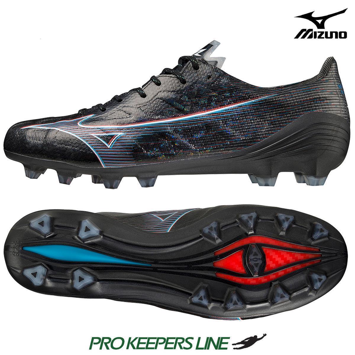 MIZUNO ALPHA ELITE MD BLACK/IGNITION RED/BLUE