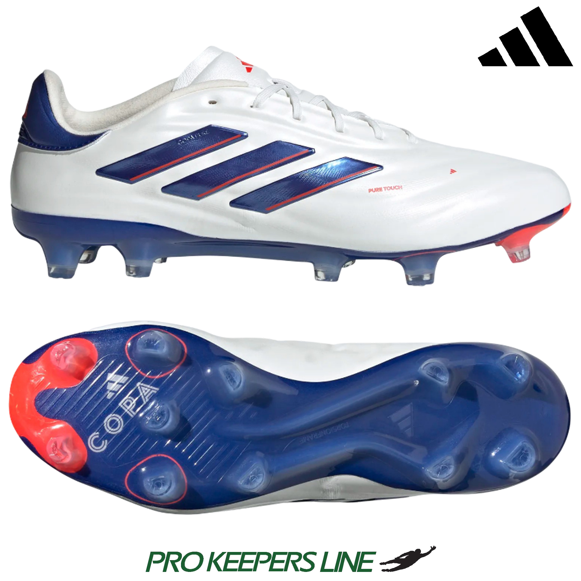 ADIDAS COPA PURE 2 ELITE FG WHITE LUCID BLUE SOLAR RED UK 8 US 8.5 EU 42 IG6402 UK 8 US 8.5 EU 42