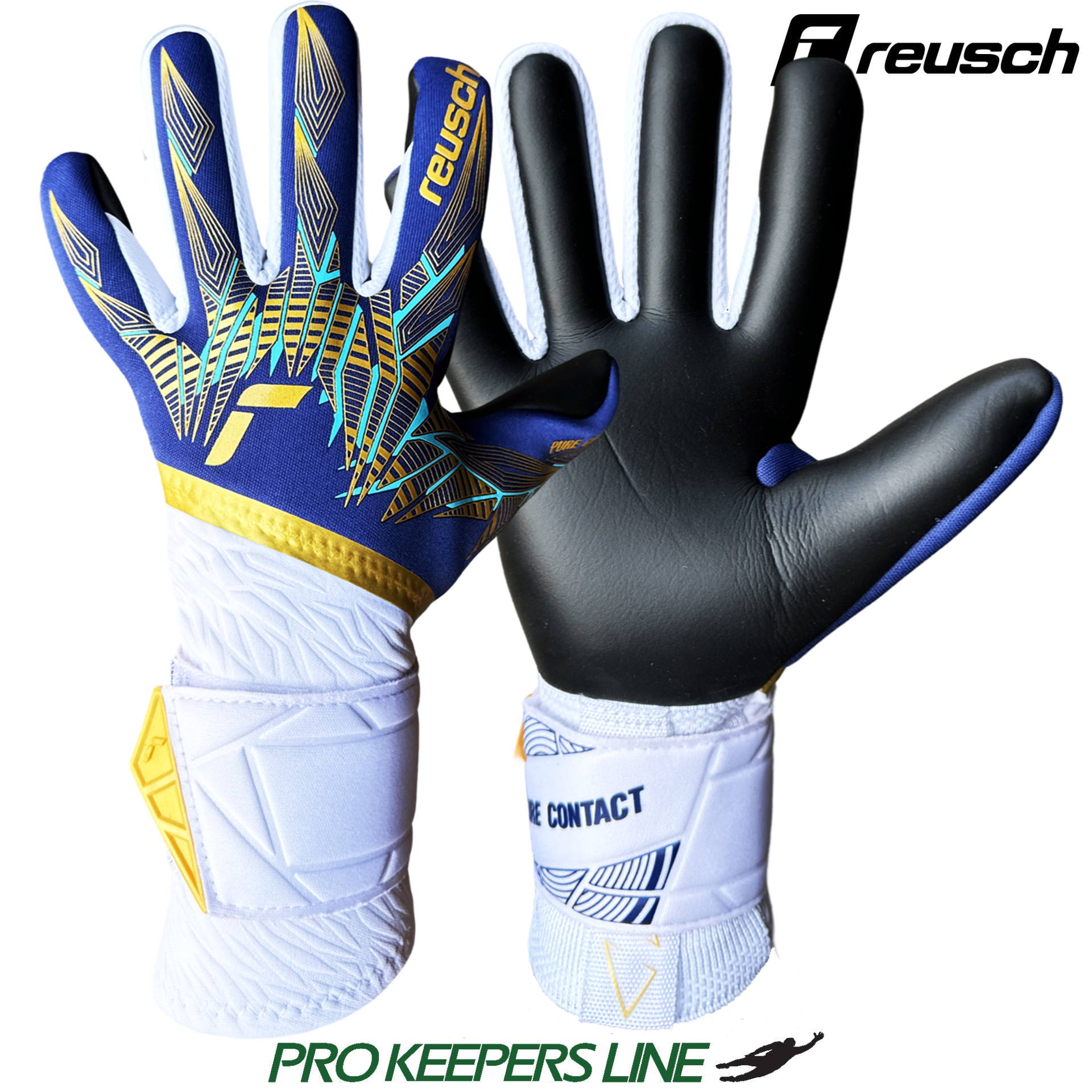 REUSCH SMU PURE CONTACT GOLD X PREMIUM BLUE/GOLD/WHITE