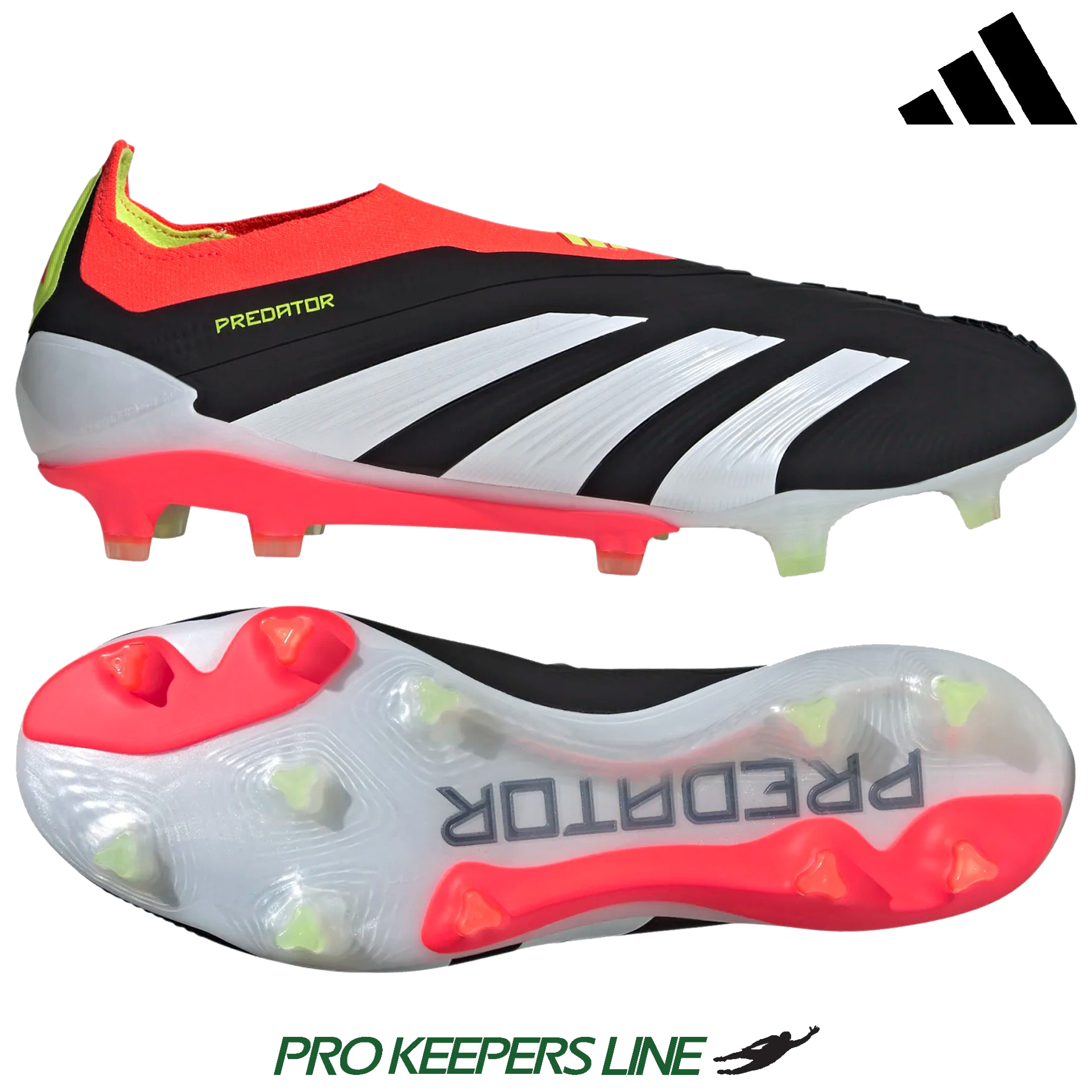 ADIDAS PREDATOR ELITE LL FG CORE BLACK/CLOUD WHITE/SOLAR RED