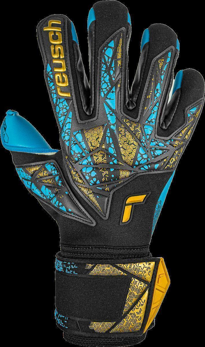 REUSCH ATTRAKT AQUA FINGER SUPPORT BLACK/GOLD/AQUA