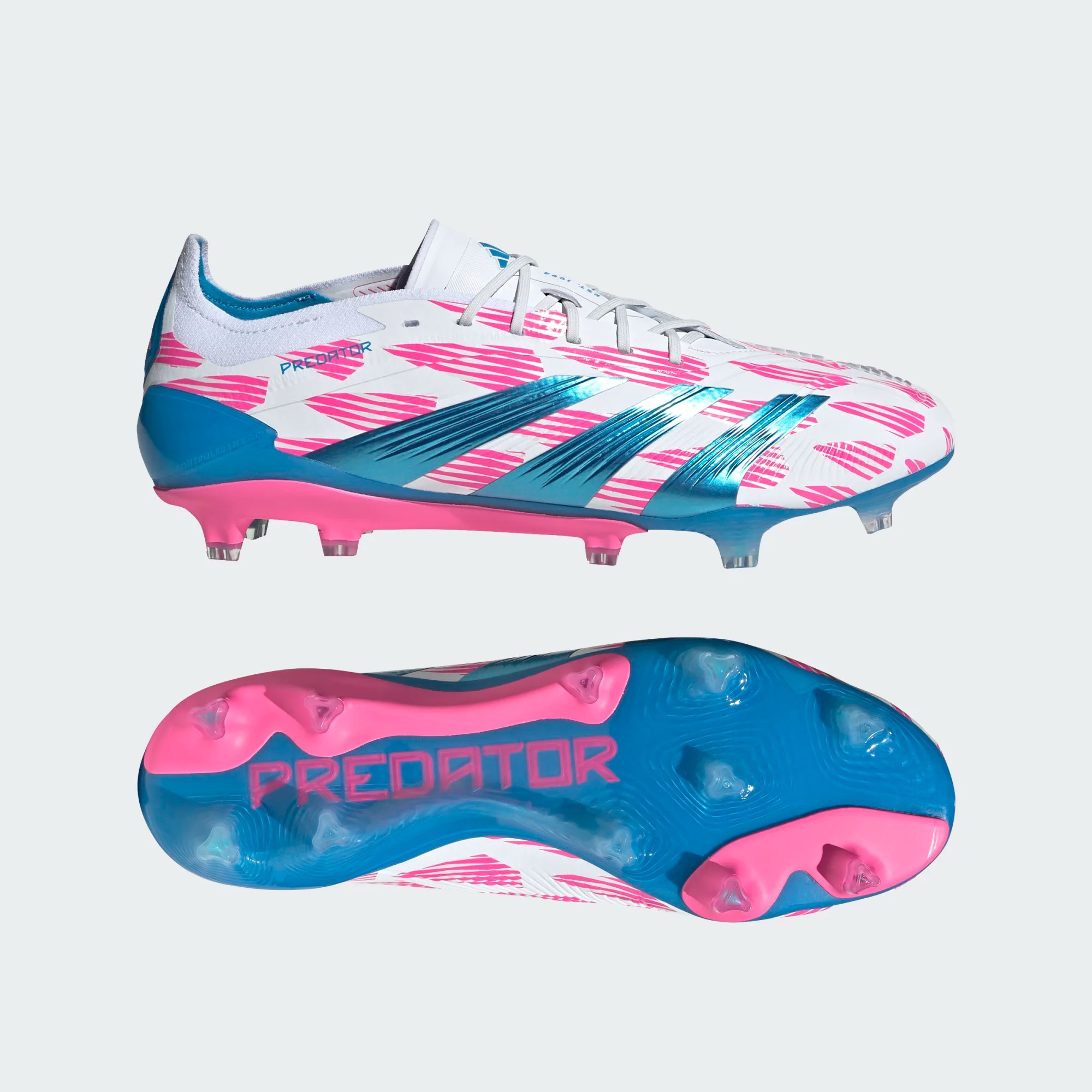 ADIDAS PREDATOR ELITE FG WHITE/SOLAR BLUE/SOLAR PINK