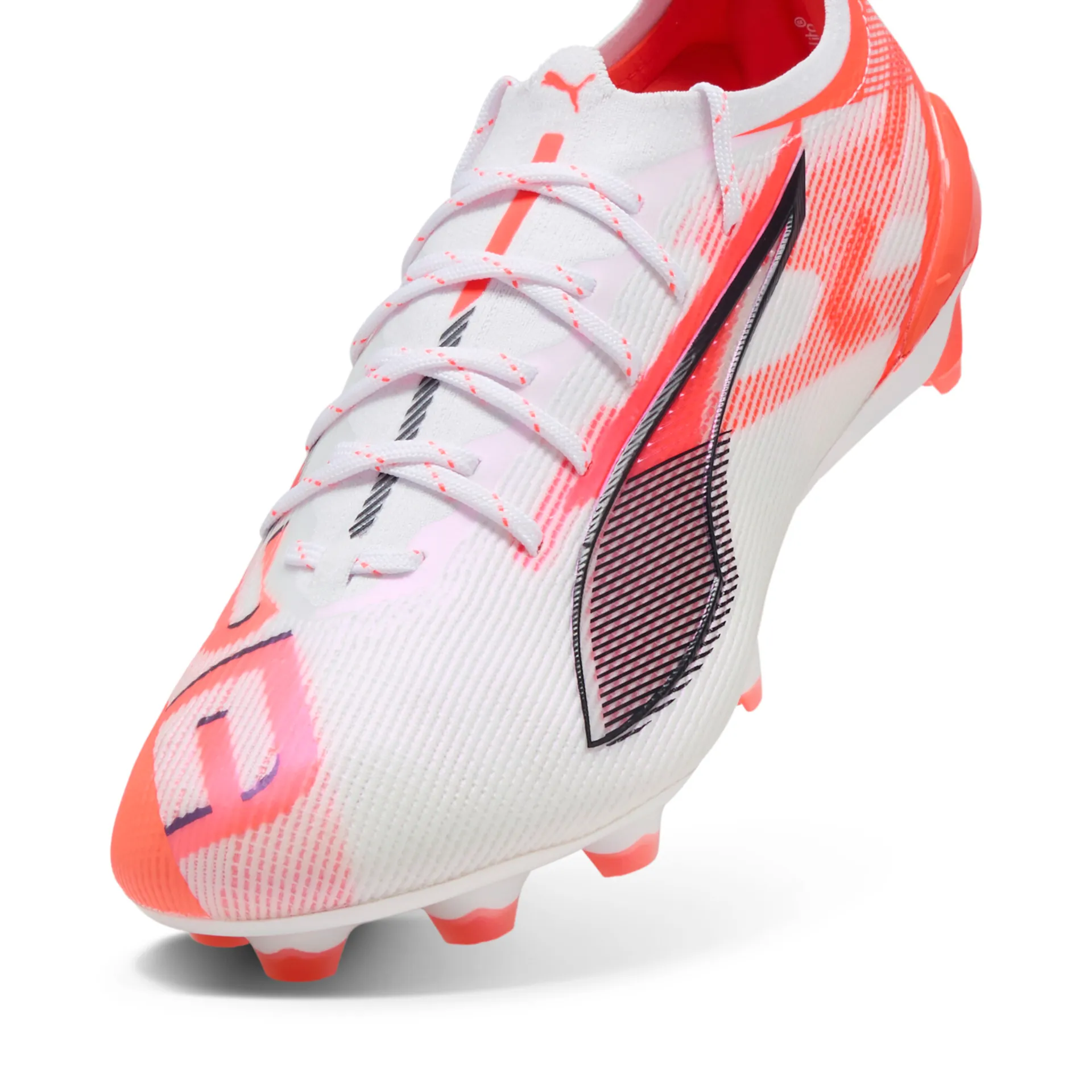 PUMA ULTRA 5 ULTIMATE FG PUMA WHITE-PUMA BLACK-GLOWING RED