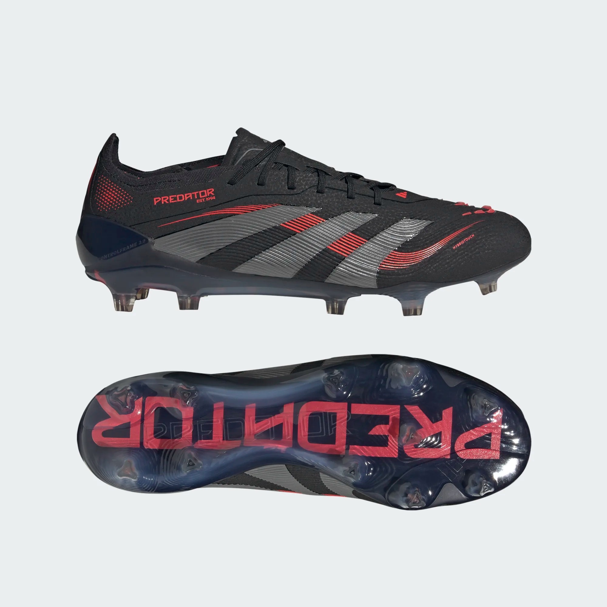 ADIDAS PREDATOR ELITE FG CORE BLACK/ GREY FOUR / LUCID RED