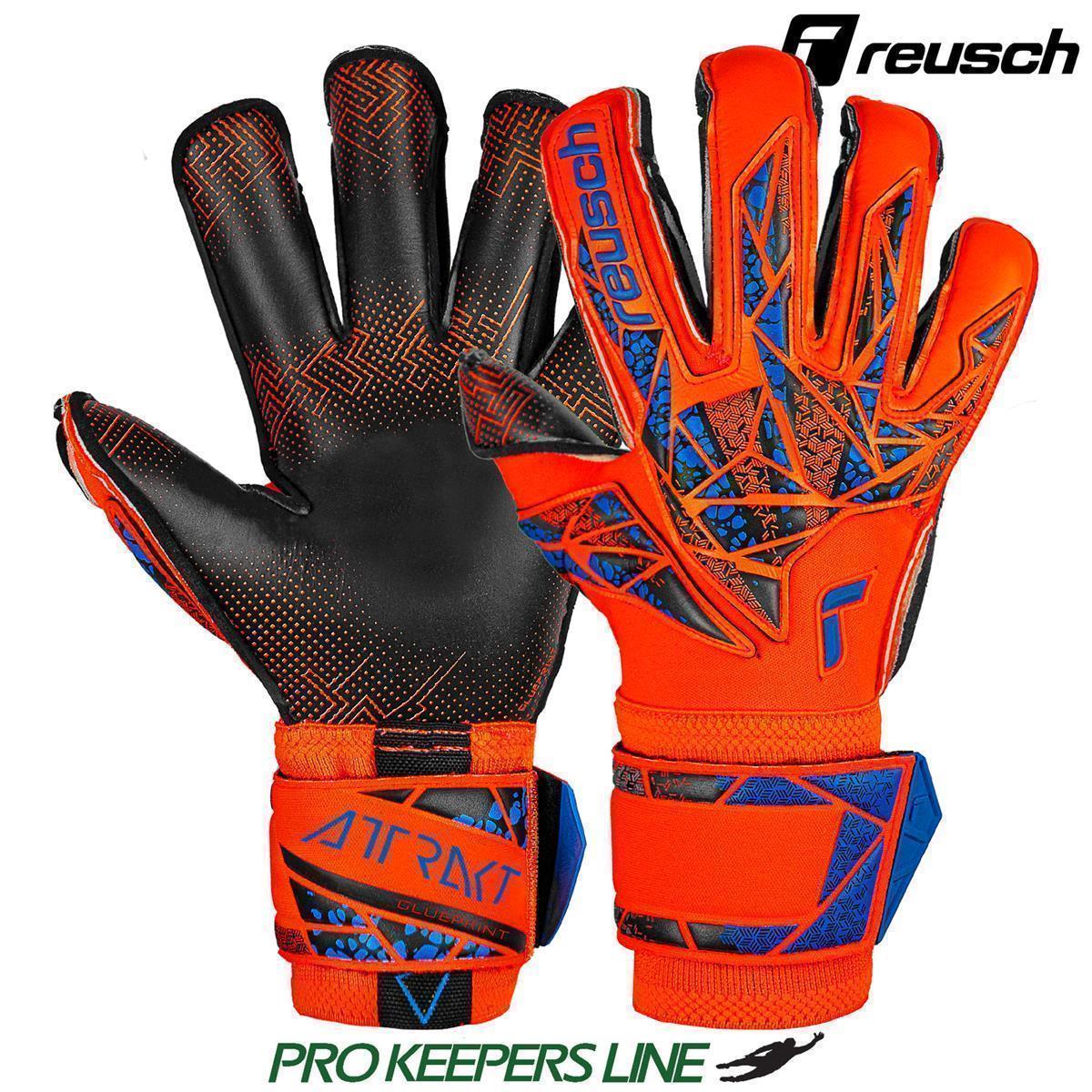 REUSCH ATTRAKT GOLD X EVOLUTION GLUEPRINT HYPER ORANGE/ELECTRIC BLUE/BLACK