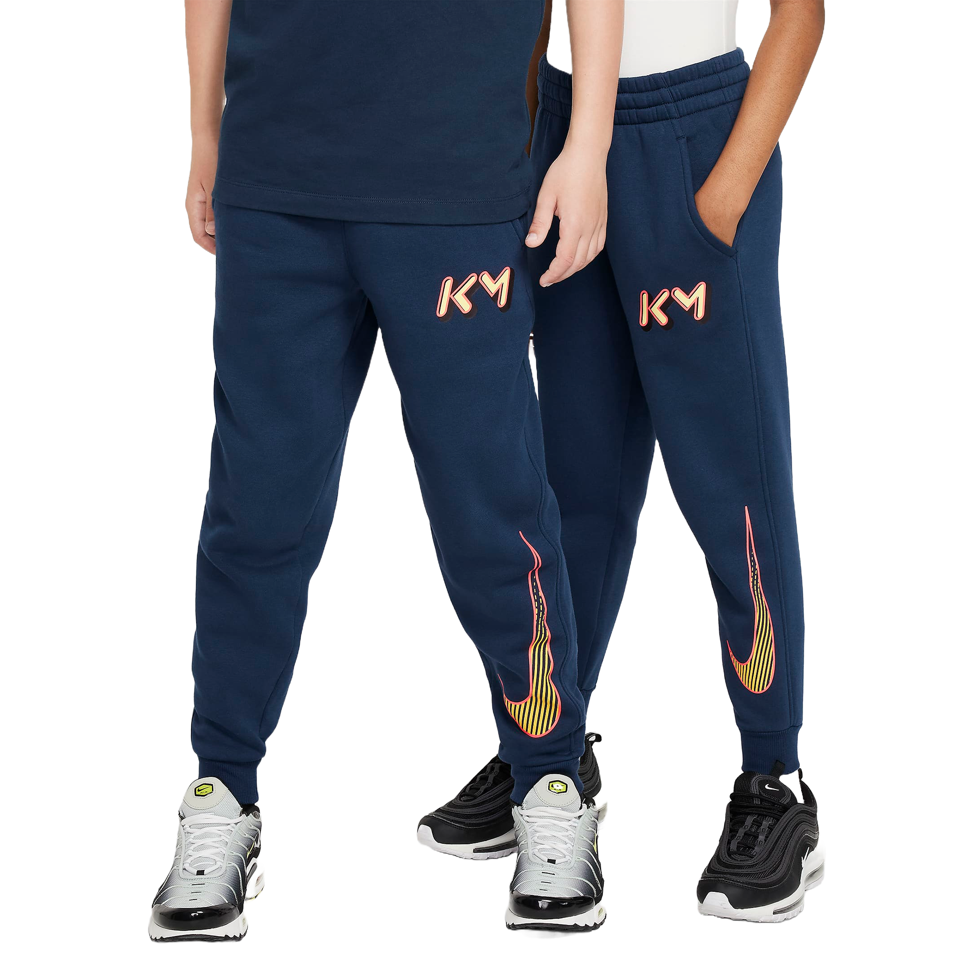 NIKE KILIAN MBAPPÉ CLUB FLEECE JUNIOR JOGGERS ARMORY NAVY