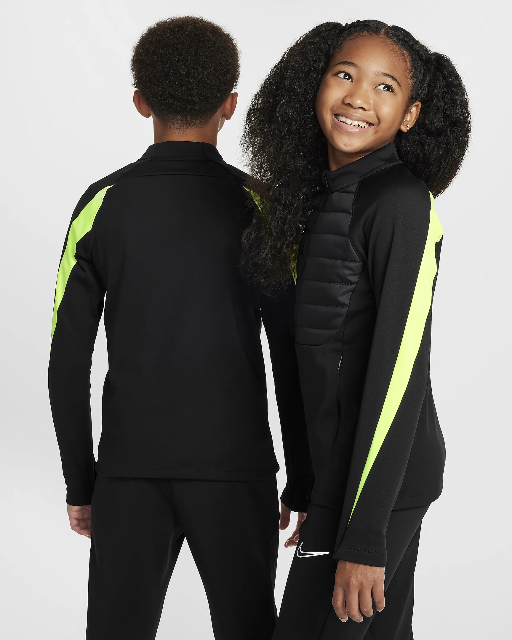 NIKE THERMA-FIT ACADEMY TOP JUNIOR BLACK/VOLT