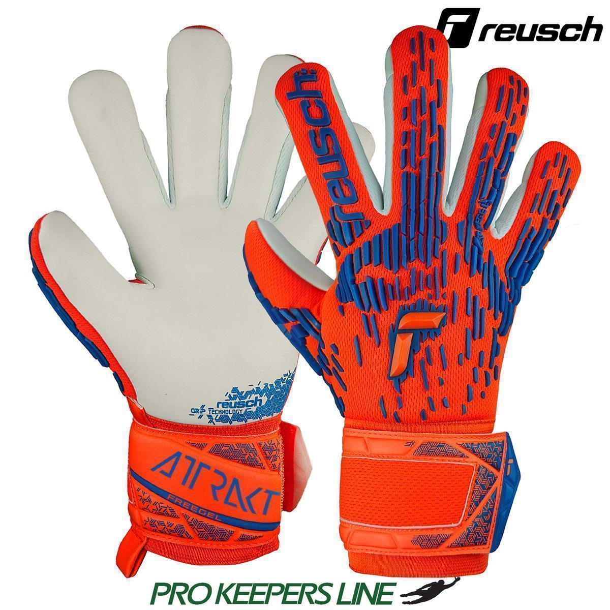 REUSCH ATTRAKT FREEGEL SILVER JUNIOR HYPER ORANGE/ELECTRIC BLUE