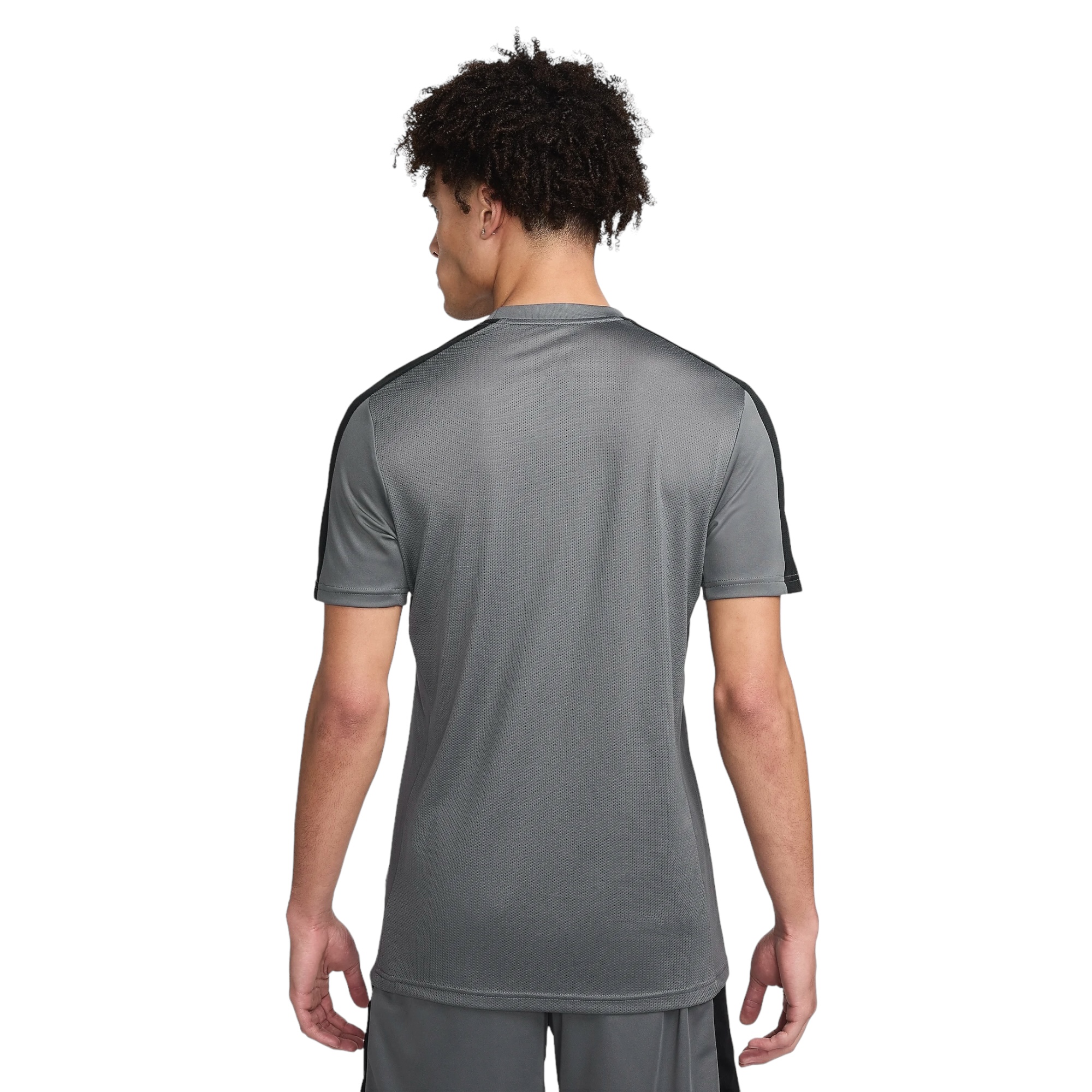 NIKE ACADEMY MEN'S DRI-FIT SHORT-SLEEVE GLOBAL FOOTBALL TOP  GREY/BLACK/SUNSET