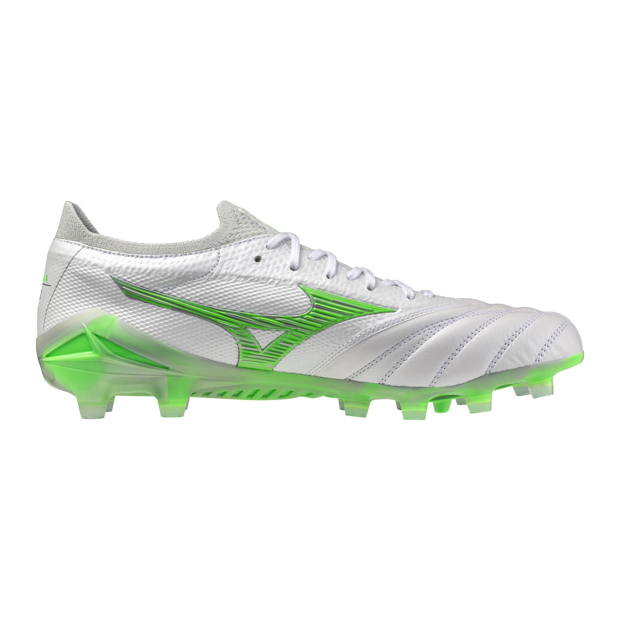 MIZUNO MORELIA NEO IV BETA JAPAN MD WHITE/NEON GREEN/COOL GRAY 3C