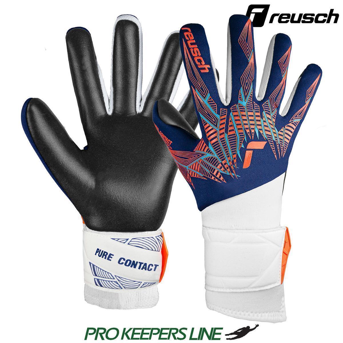 REUSCH PURE CONTACT SILVER PREMIUM BLUE/ELECTRIC ORANGE/BLACK