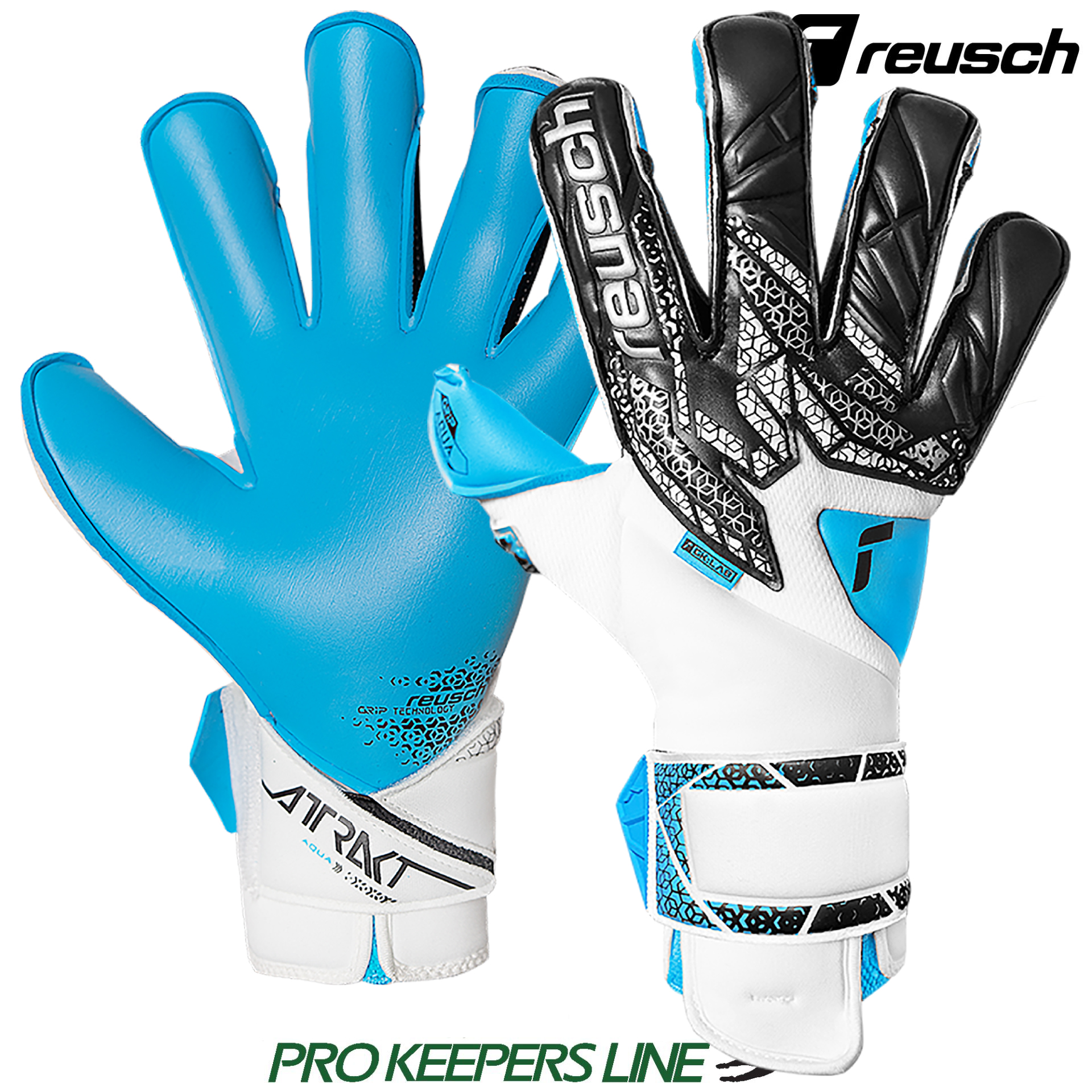 REUSCH ATTRAKT AQUA EVOLUTION WHITE/BLACK/AQUA BLUE