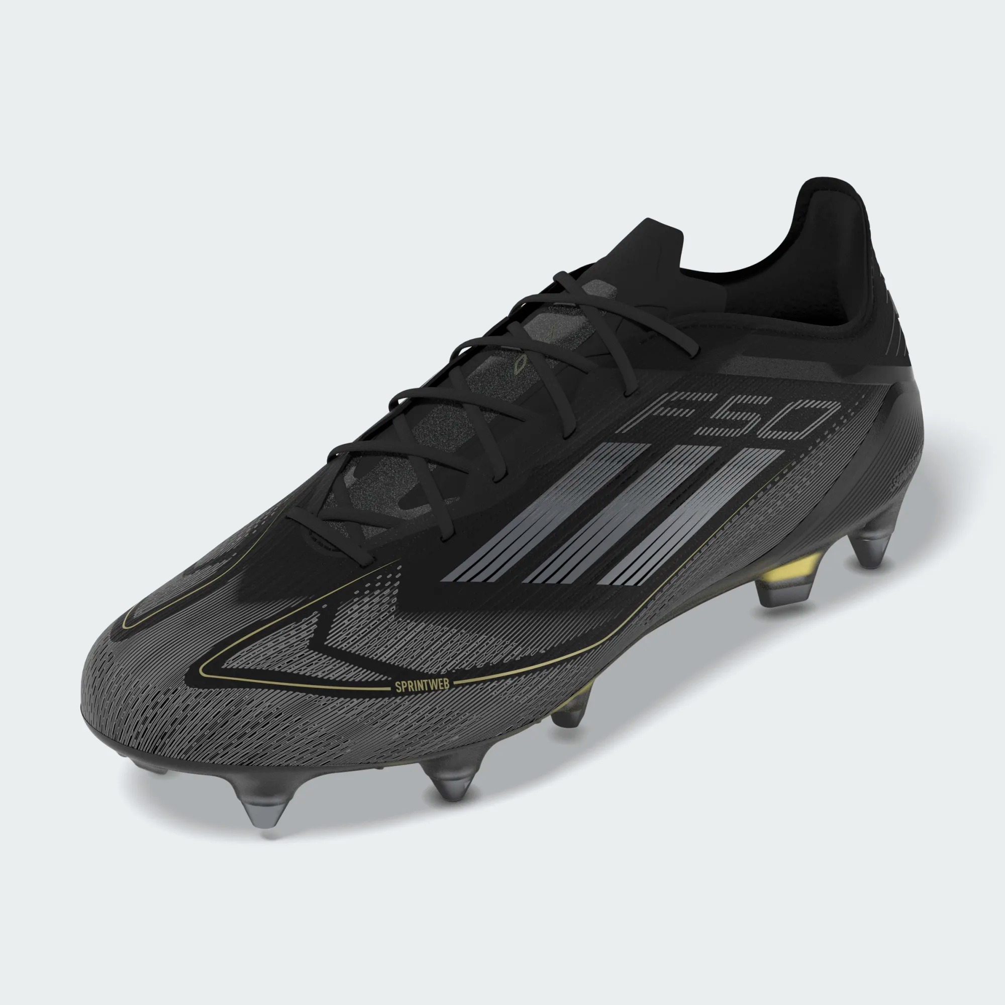 ADIDAS F50 ELITE SG BLACK/IRON METALLIC/GOLD METALLIC