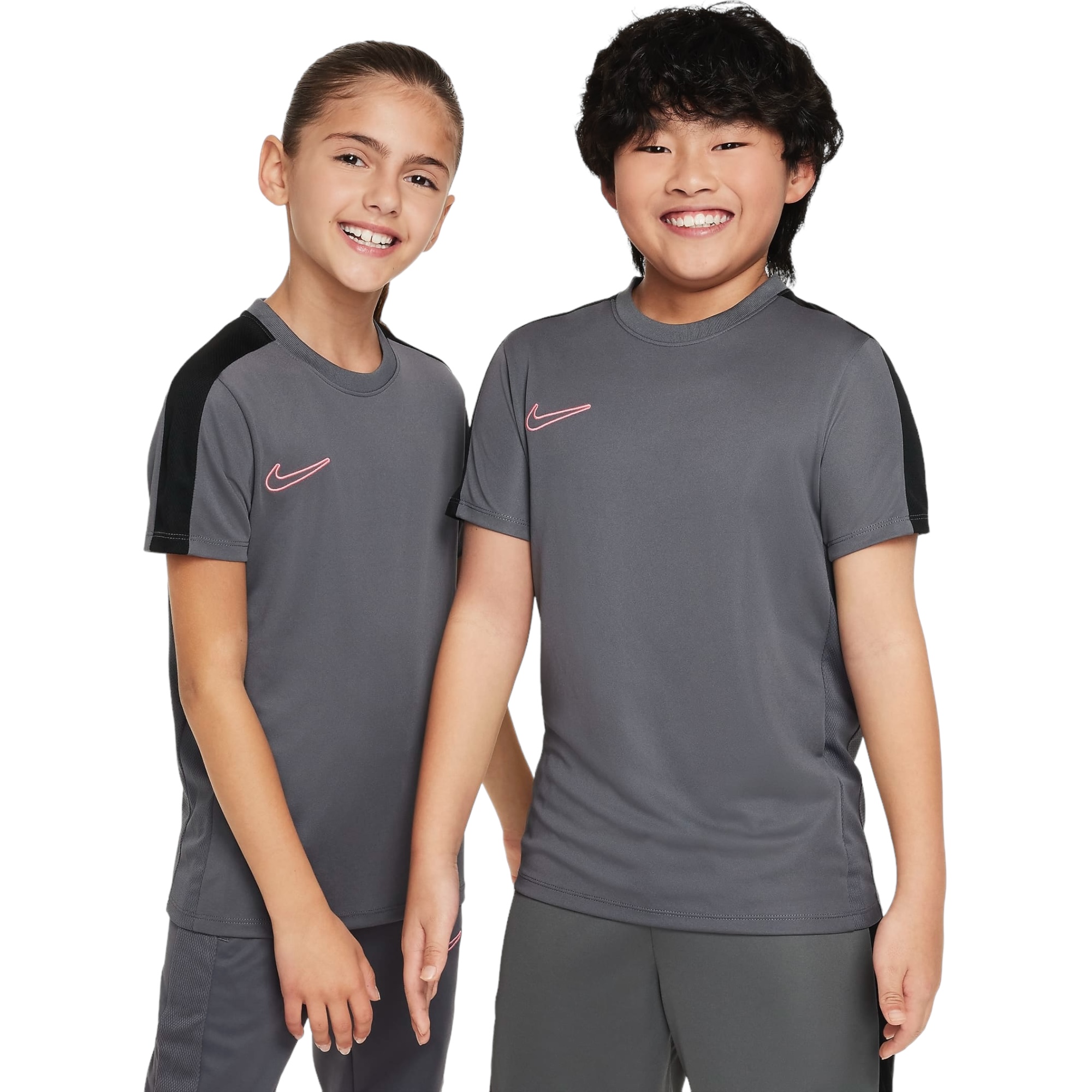 NIKE DRI-FIT ACADEMY23 T-SHIRT JUNIOR GREY/BLACK/SUNSET