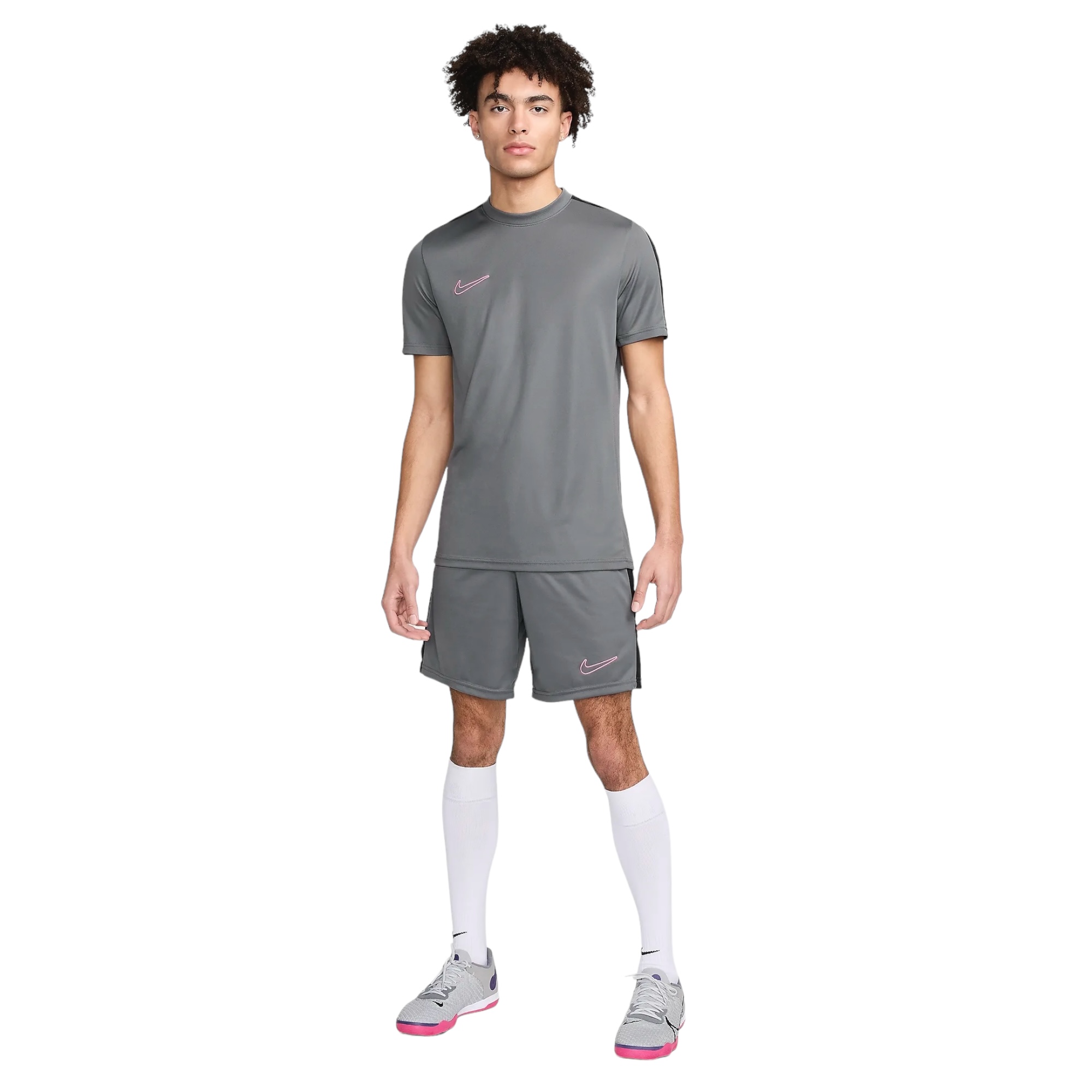 NIKE ACADEMY MEN'S DRI-FIT SHORT GREY/BLACK/SUNSET