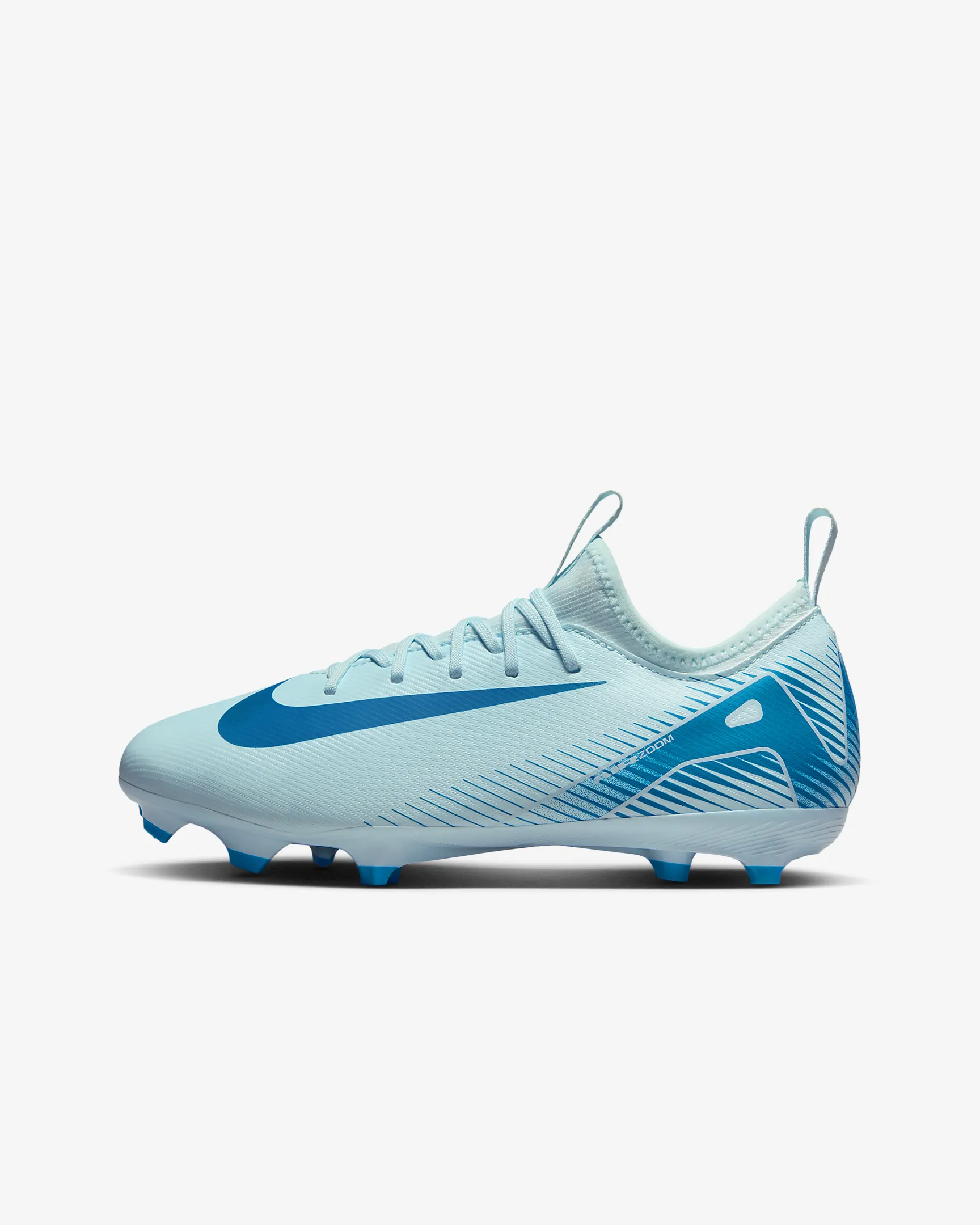 NIKE JR ZOOM VAPOR 16 ACADEMY FG/MG GLACIER BLUE/BLUE ORBIT