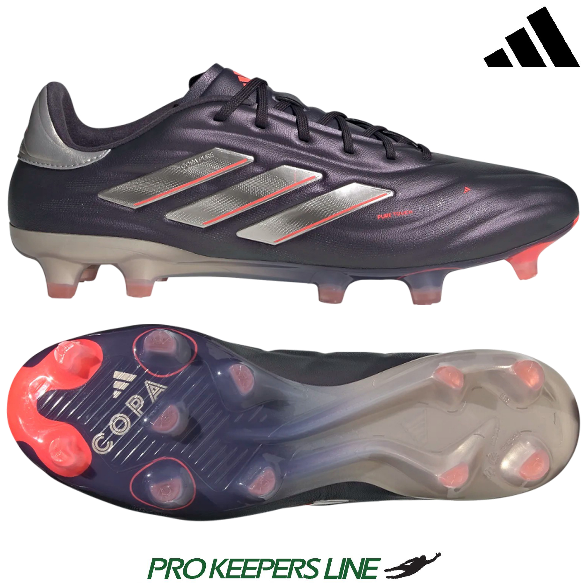 ADIDAS COPA PURE 2 ELITE FG AURORA BLACK/PLATIN METALLIC/TURBO