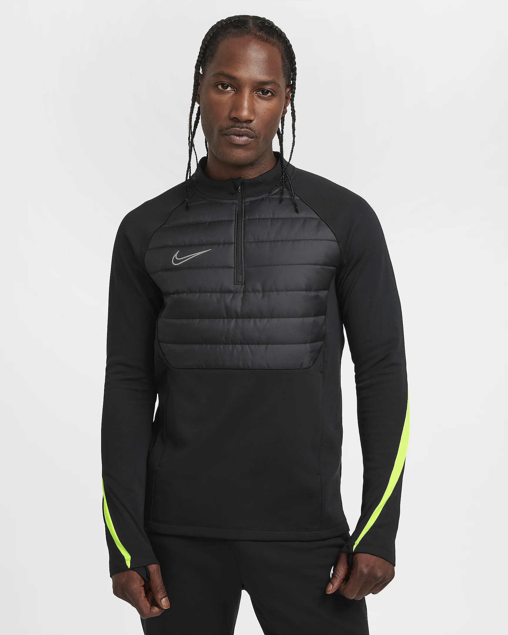 NIKE ACADEMY WINTER WARRIOR TOP BLACK/VOLT