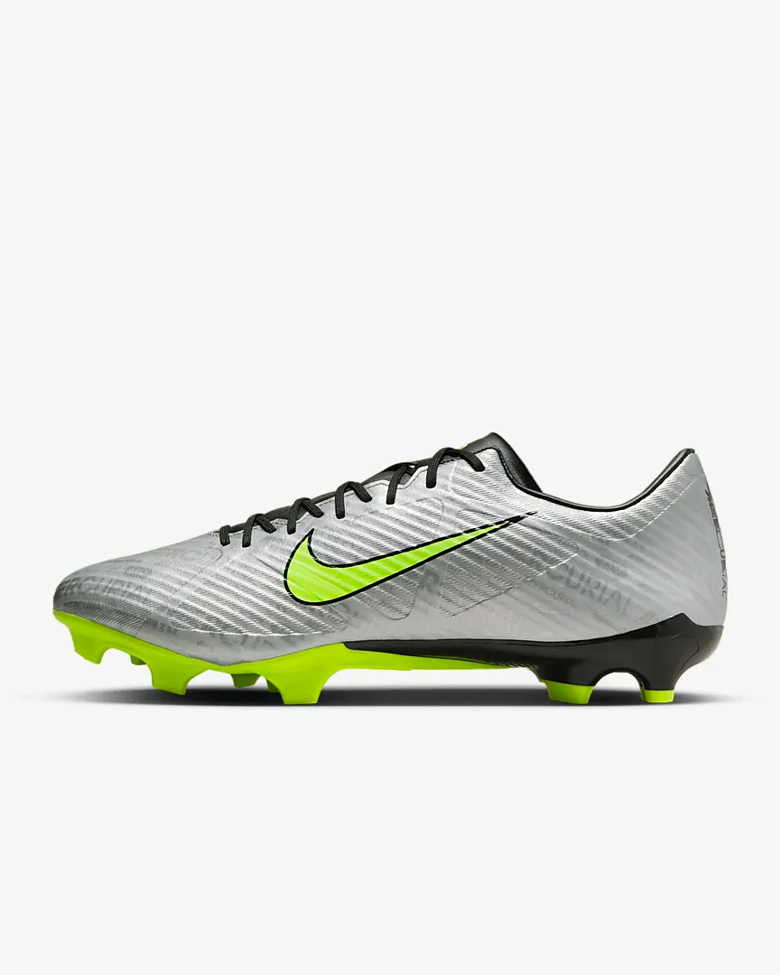 NIKE ZOOM MERCURIAL VAPOR 15 ACADEMY XXV FG MG METALLIC SILVER VOLT BLACK US 9.5 UK 8.5 EU 43 FB8399 060 US 9.5 UK 8.5 EU 43