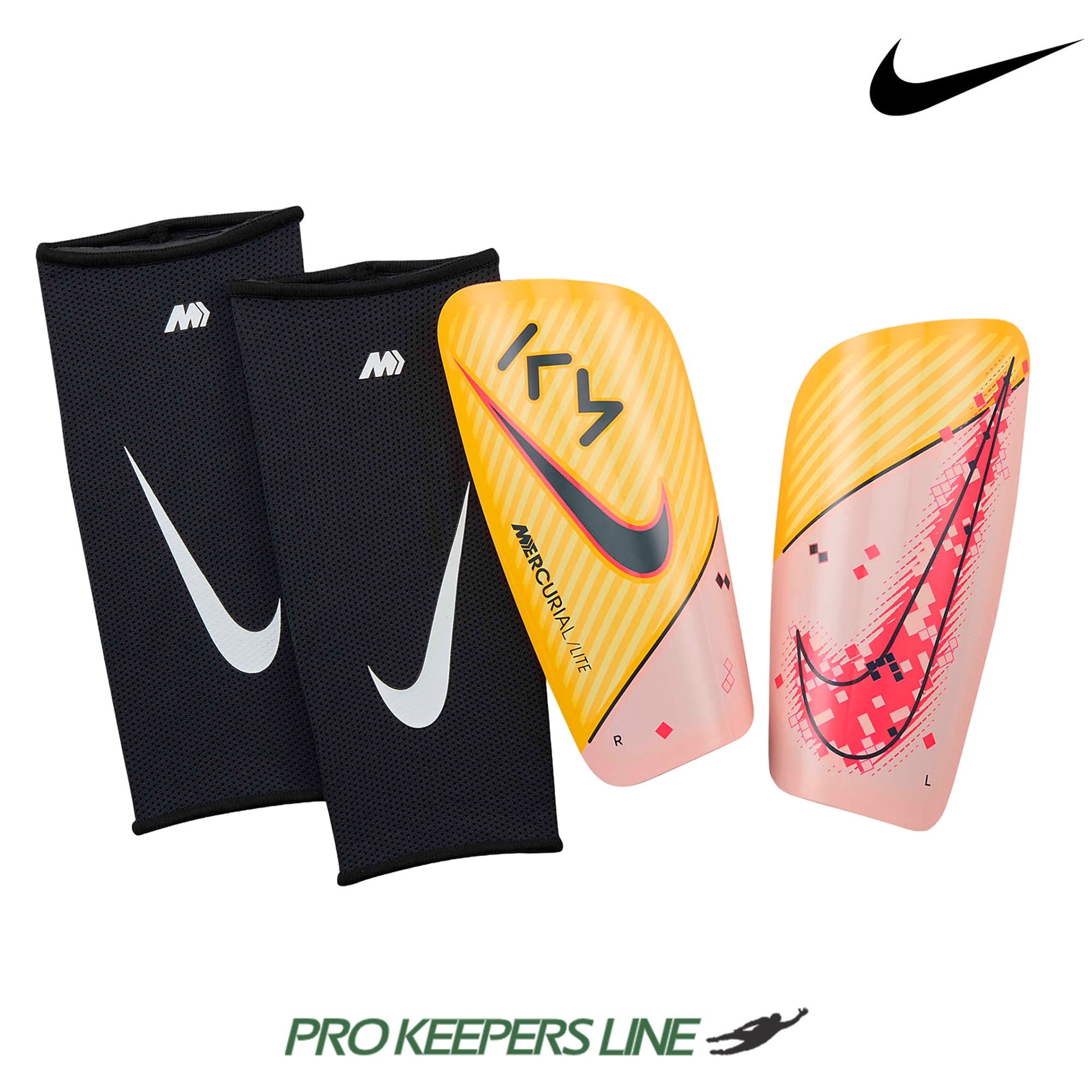 NIKE MERCURIAL LITE KILIAN MBAPPÉ LIGHT LASER ORANGE/HYPER PUNCH/ARMORY NAVY