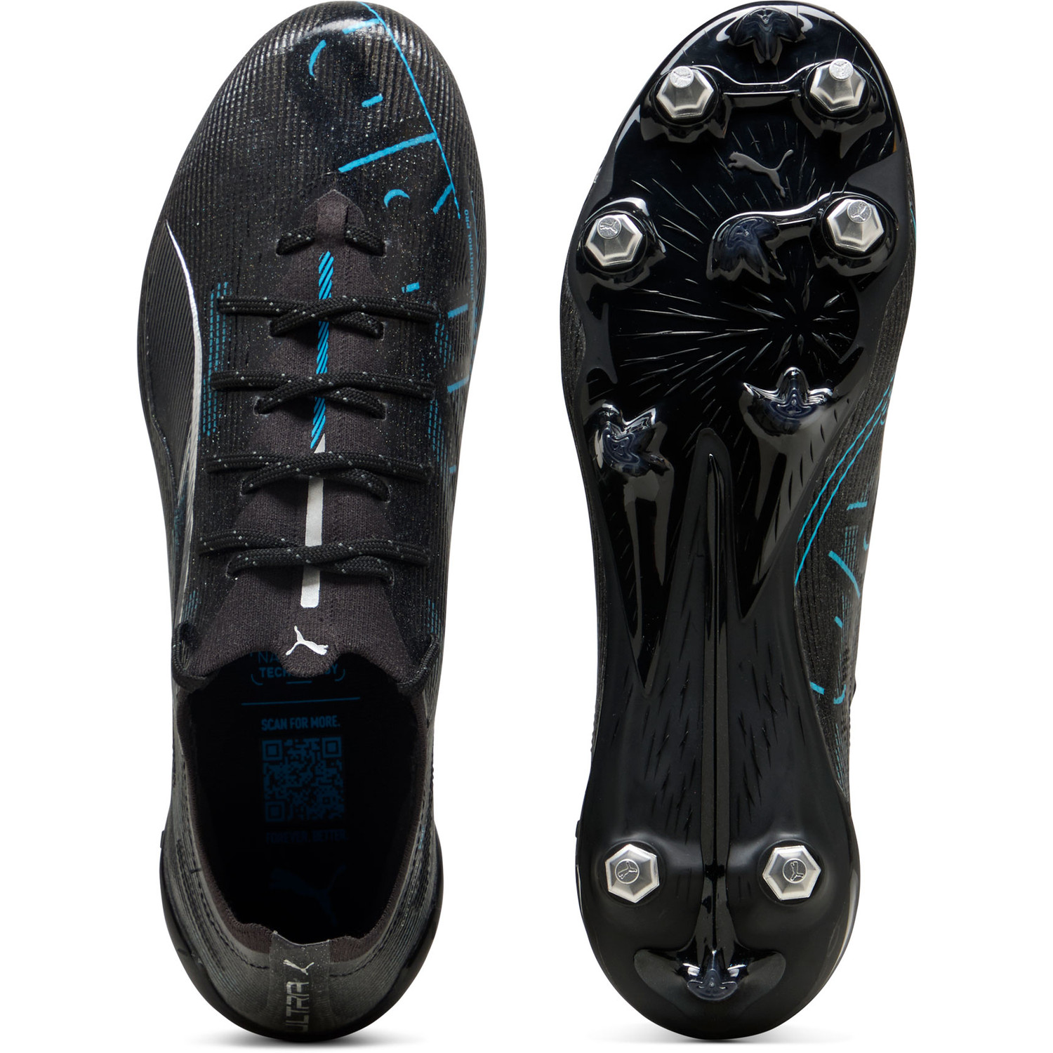 PUMA ULTRA 5 ULTIMATE MXSG PUMA BLACK-PUMA SILVER-BRIGHT AQUA