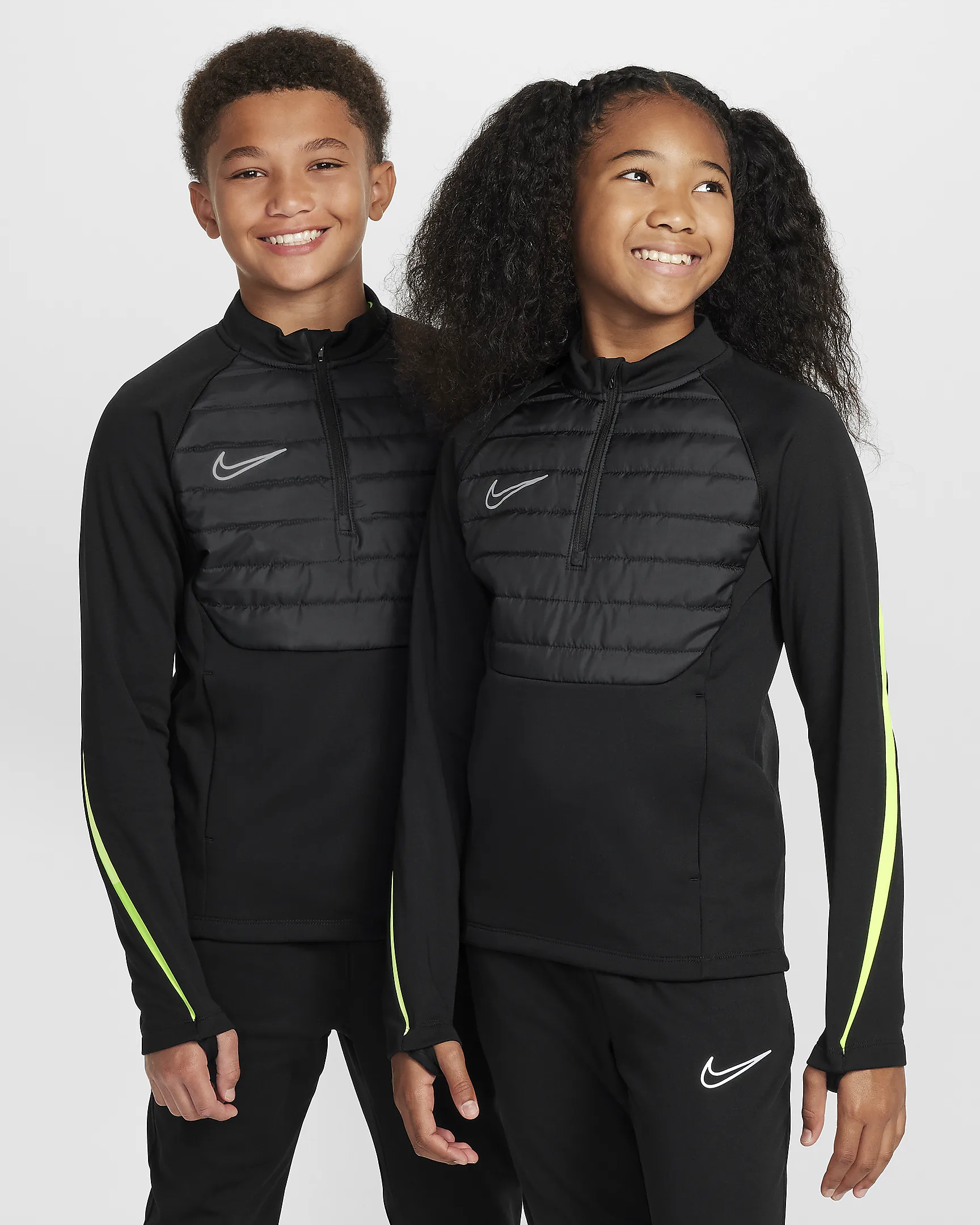 NIKE THERMA-FIT ACADEMY TOP JUNIOR BLACK/VOLT