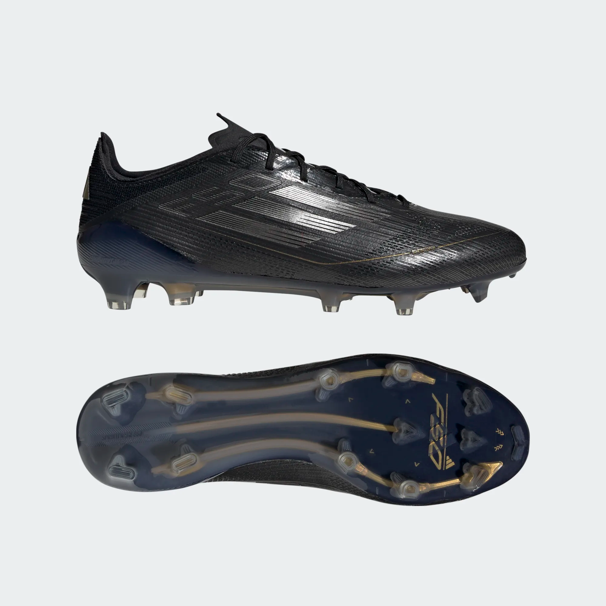 ADIDAS F50 ELITE FG CORE BLACK/IRON METALLIC/GOLD METALLIC