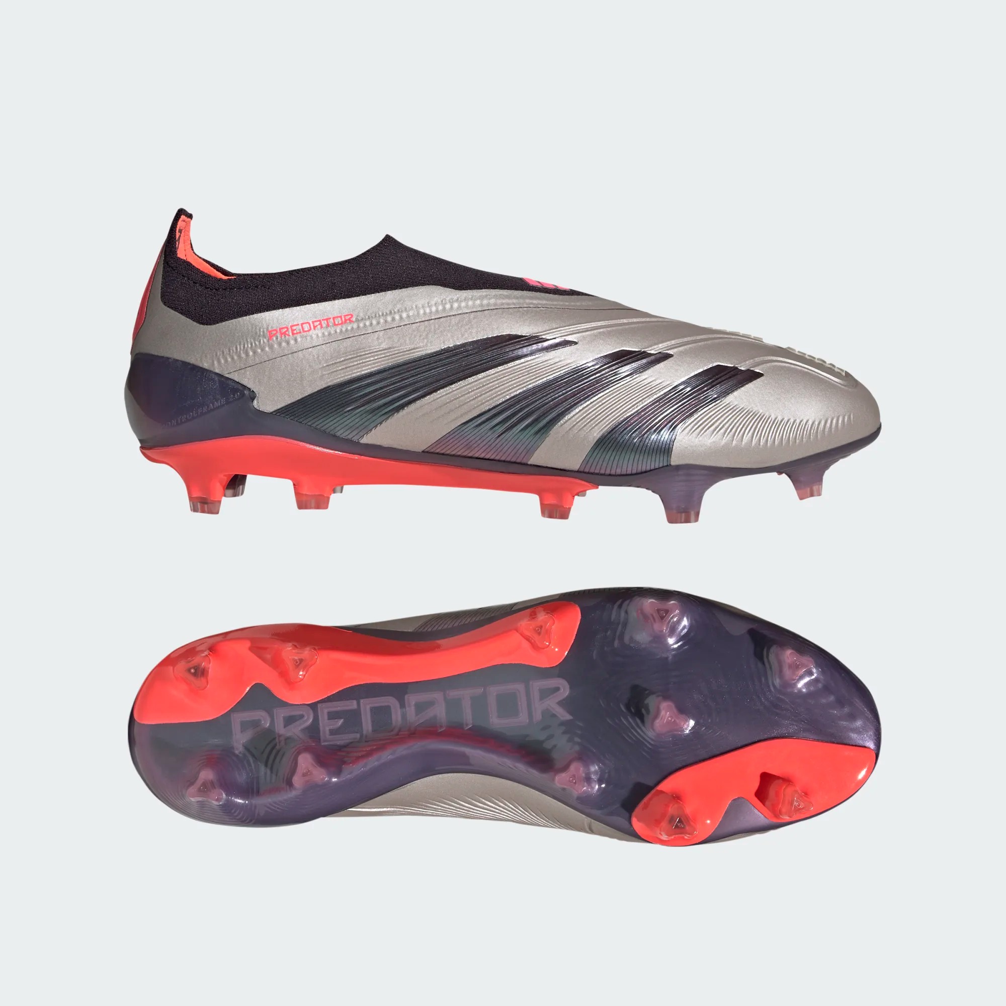 ADIDAS PREDATOR ELITE LL FG PLATIN METALLIC/AURORA BLACK/CARBON