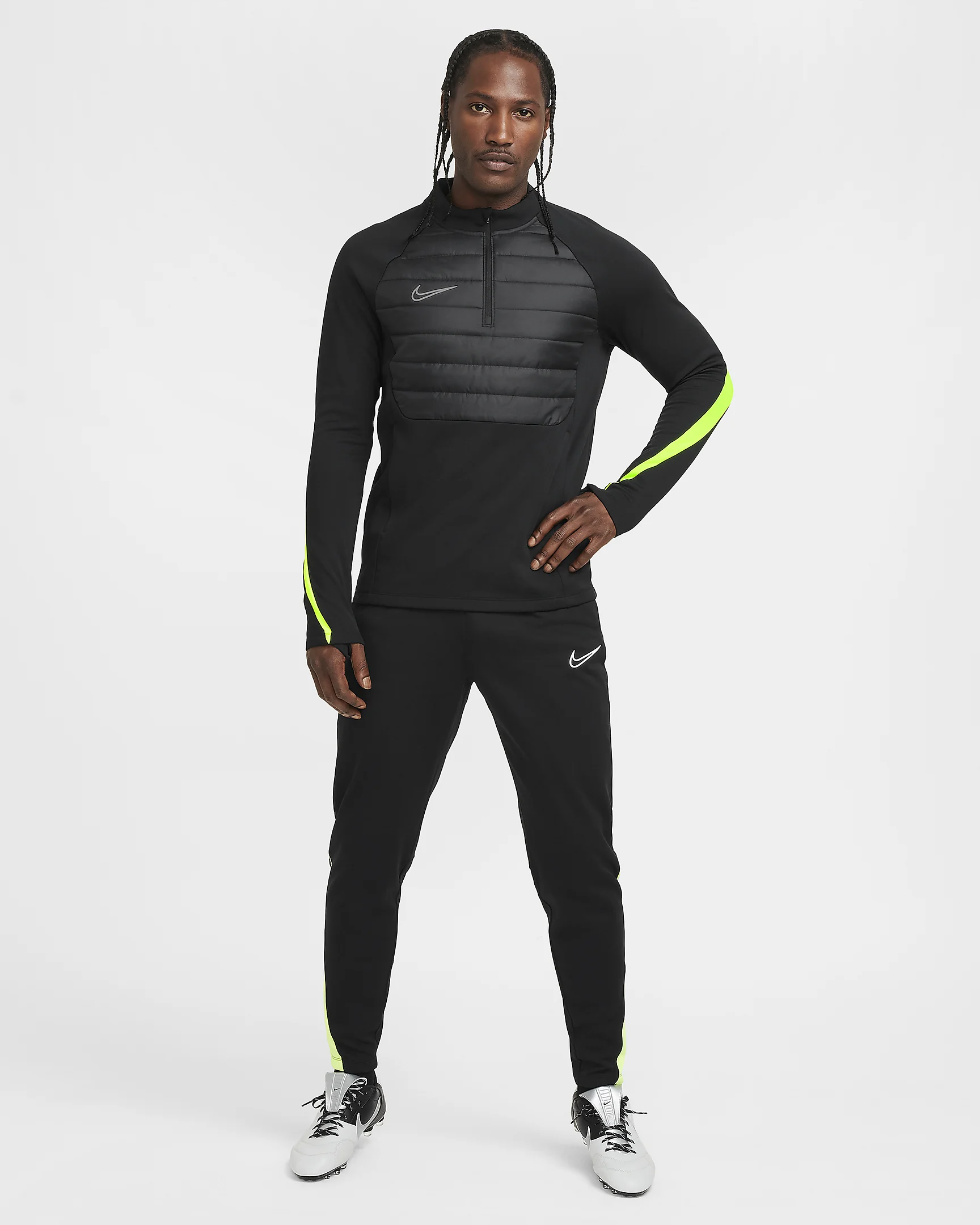 NIKE ACADEMY WINTER WARRIOR TOP BLACK/VOLT