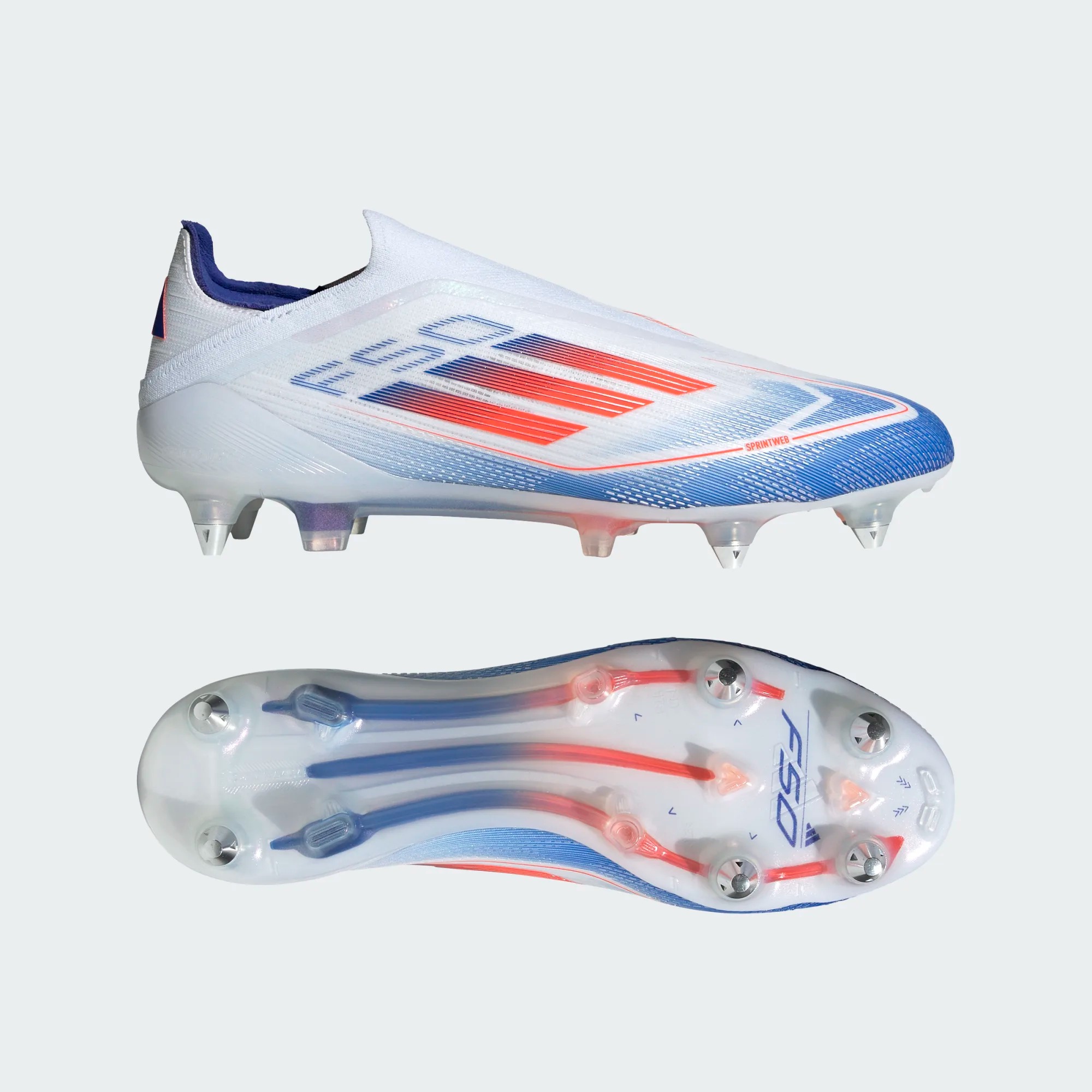 ADIDAS F50 ELITE LL SG WHITE/SOLAR RED/LUCID BLUE