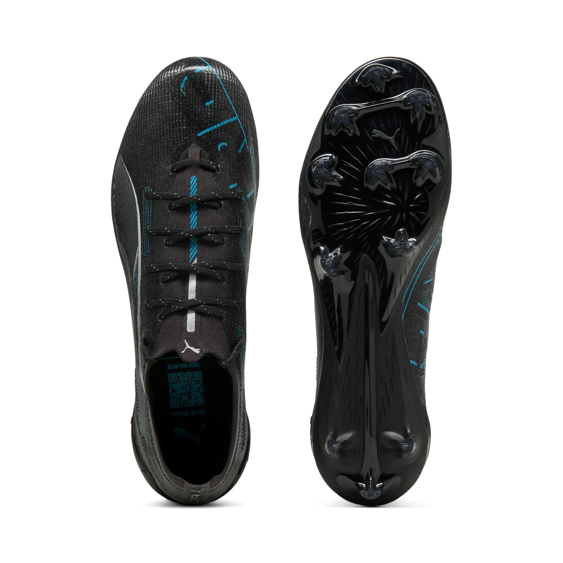 PUMA ULTRA 5 ULTIMATE FG PUMA BLACK-PUMA SILVER-BIGHT AQUA