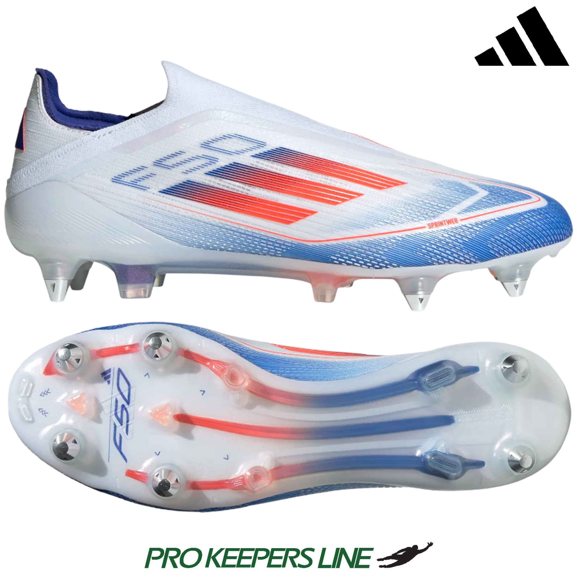 ADIDAS F50 ELITE LL SG WHITE SOLAR RED LUCID BLUE