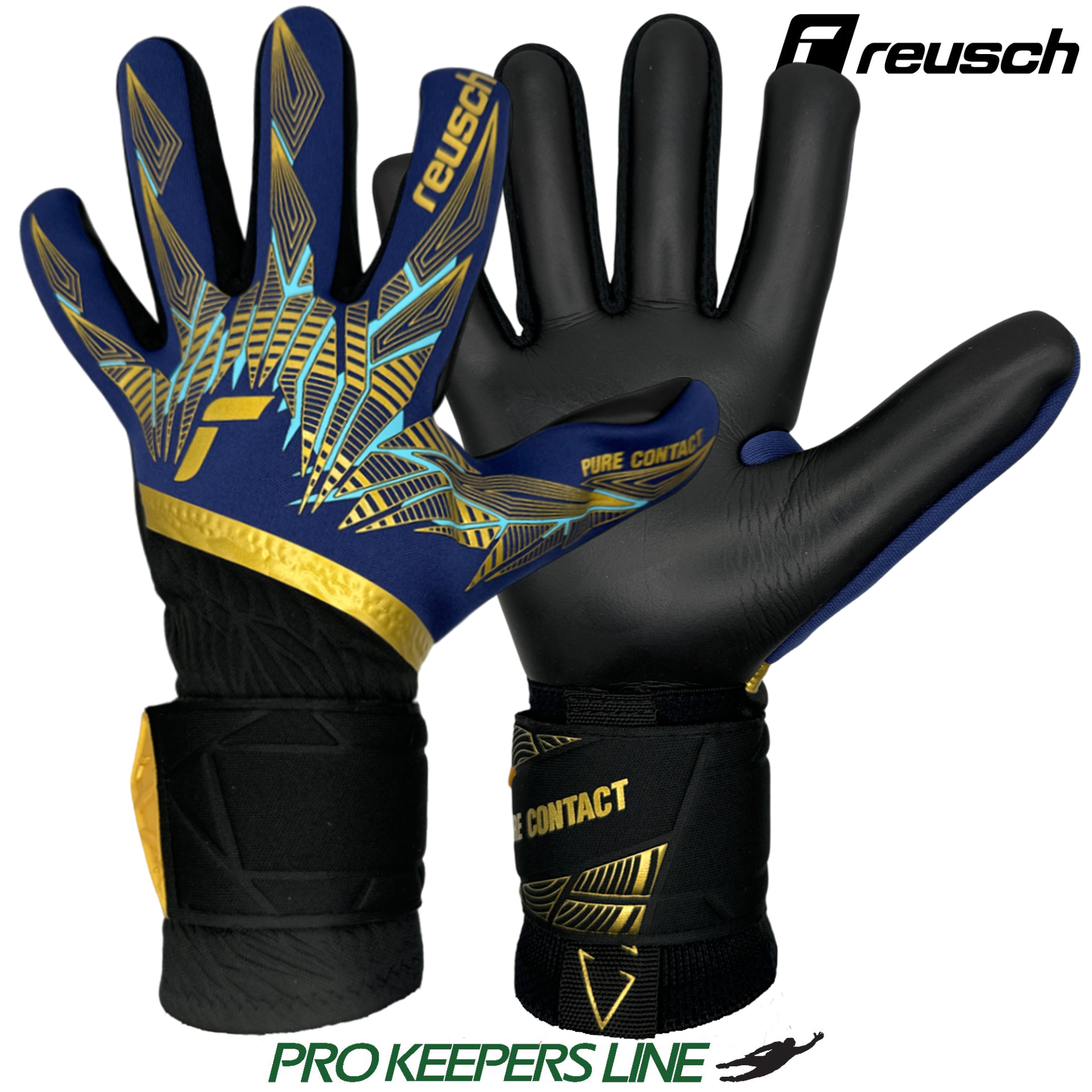 REUSCH SMU PURE CONTACT GOLD X PREMIUM BLUE/GOLD/BLACK