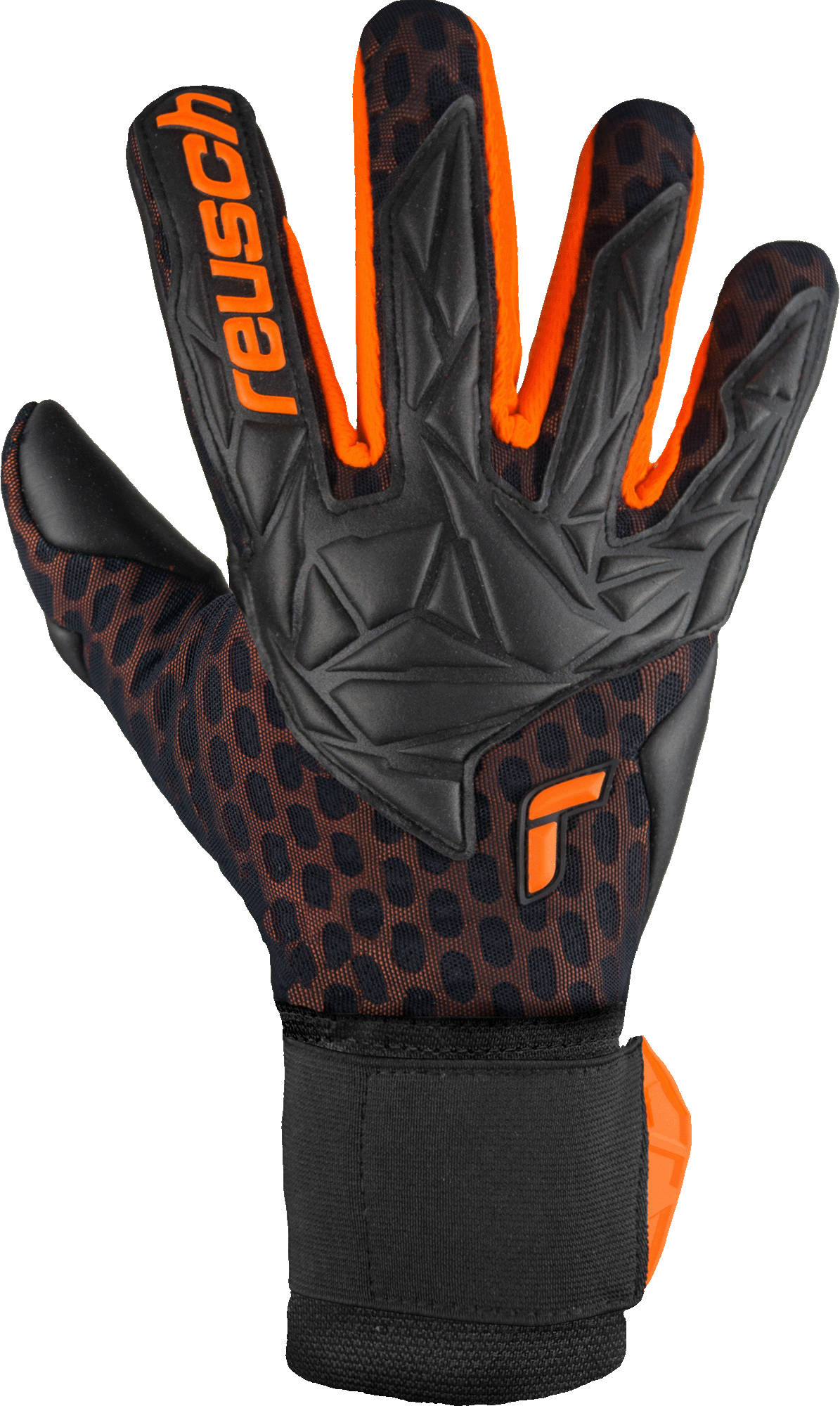 REUSCH ATTRAKT GOLD X AIRVENT BLACK/SHOCKING ORANGE