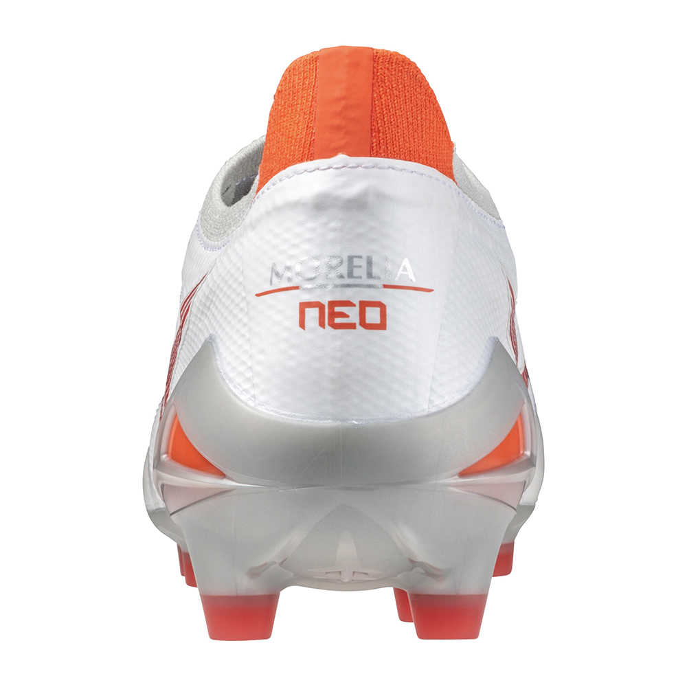 MIZUNO MORELIA NEO IV BETA FG WHITE/RADIANT RED