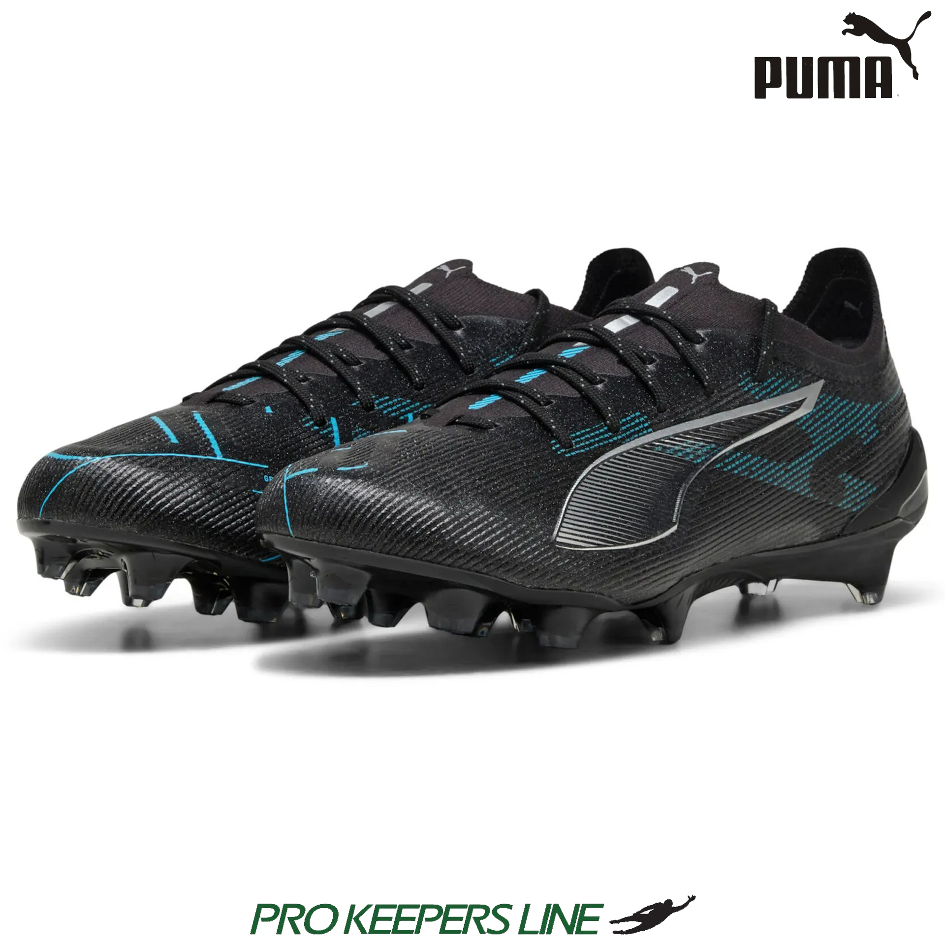 PUMA ULTRA 5 ULTIMATE FG PUMA BLACK-PUMA SILVER-BIGHT AQUA