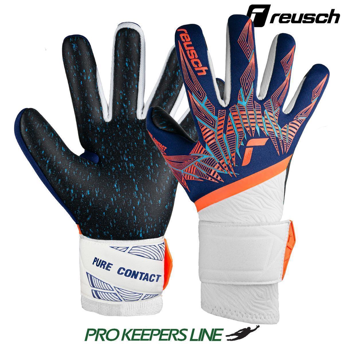 REUSCH PURE CONTACT FUSION JUNIOR PREMIUM BLUE/ELECTRIC ORANGE/BLACK