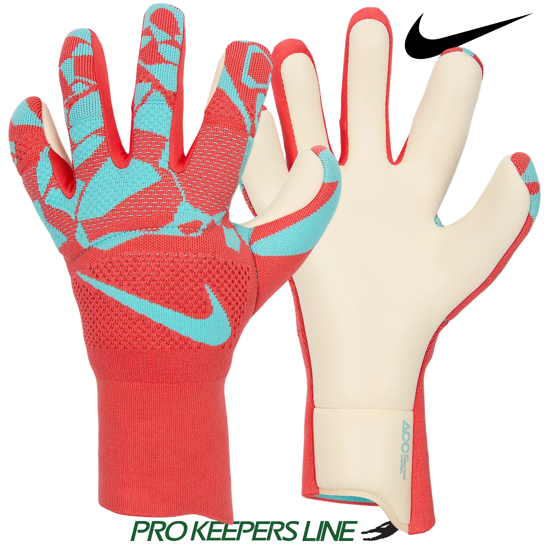 NIKE GK VAPOR DYNAMIC FIT EMBER GLOW/AURORA GREEN/AURORA GREEN