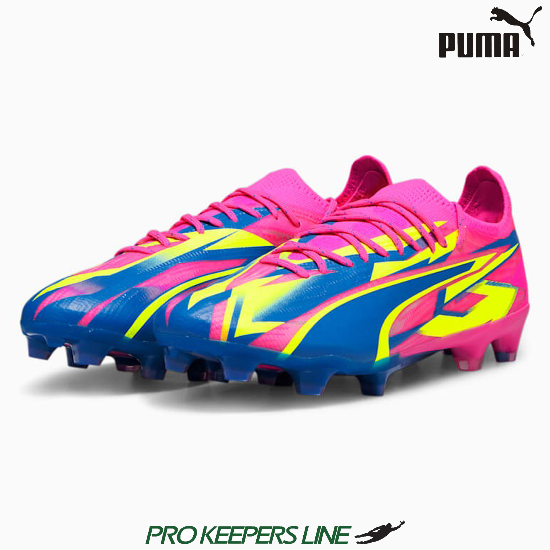 PUMA ULTRA ULTIMATE ENERGY FG/AG LUMINOUS PINK-ULTRA BLUE-YELLOW ALERT