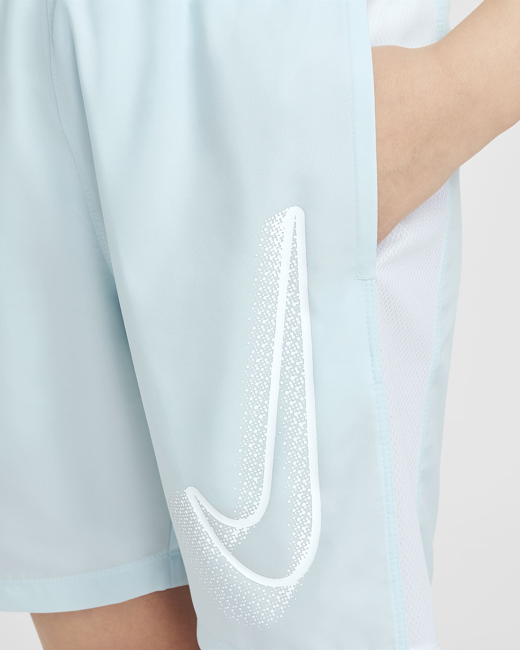 NIKE ACADEMY23 SHORT JUNIOR GLACIER BLUE/WHITE