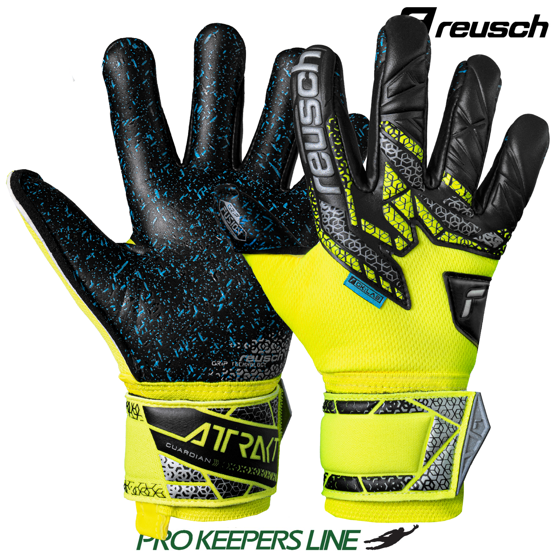 REUSCH ATTRAKT FUSION GUARDIAN JUNIOR SAFE YELLOW/SILVER/BLACK