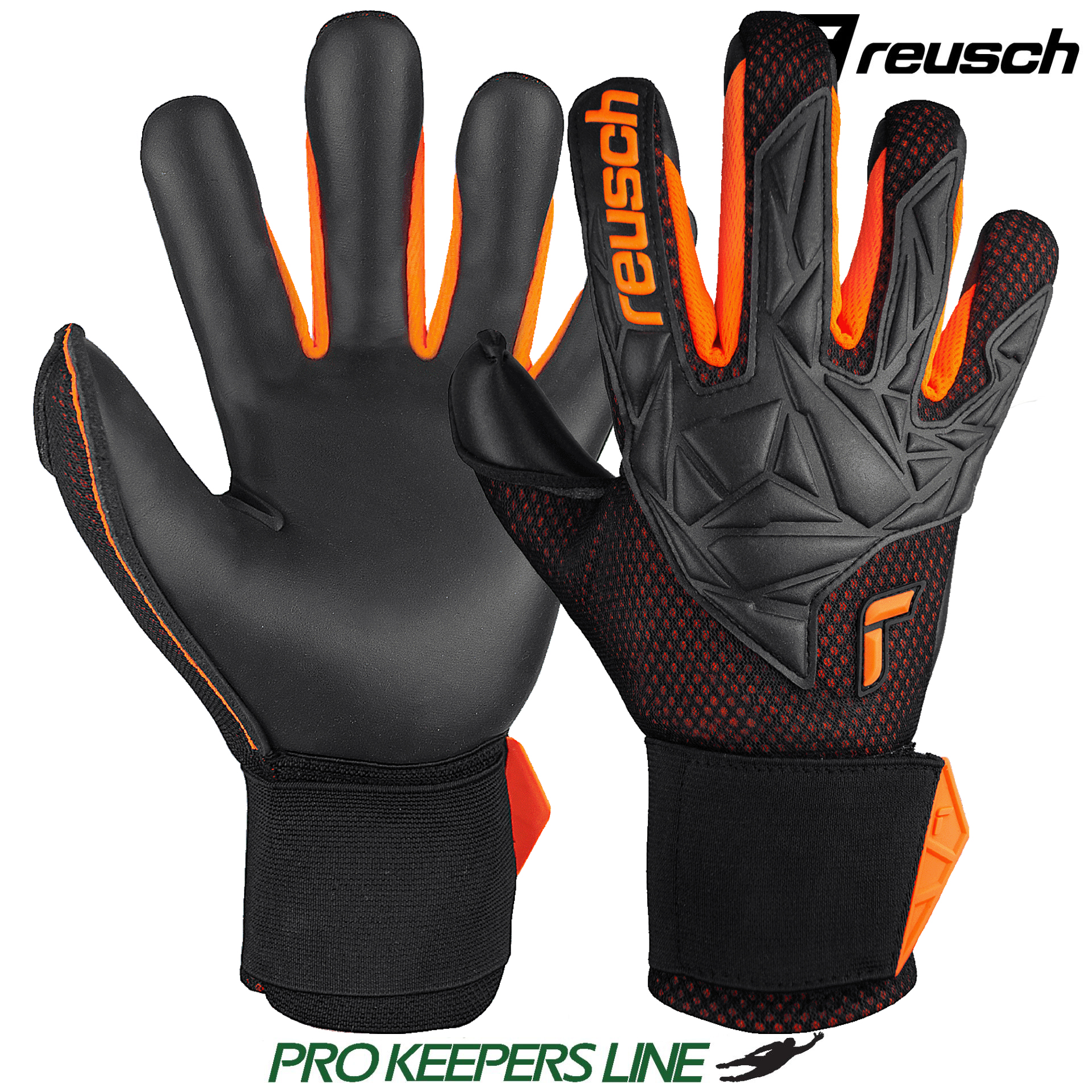 REUSCH ATTRAKT INFINITY AIRVENT BLACK/SHOCKING ORANGE